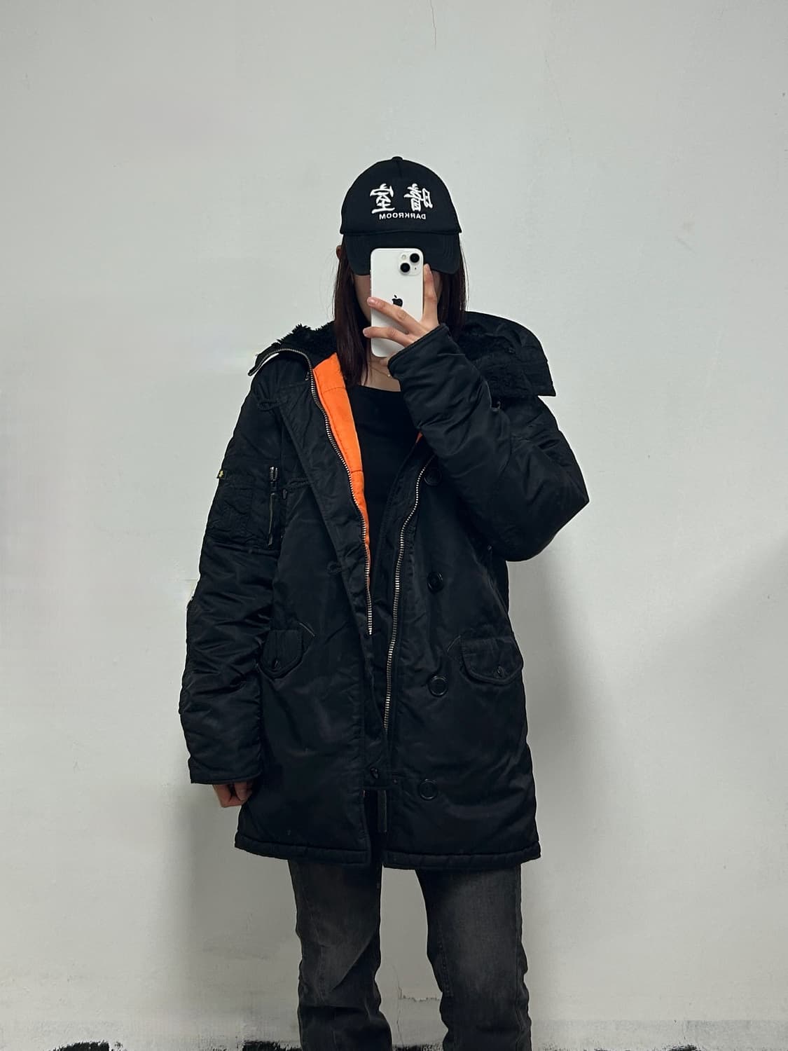 알파인더스트리 n3b 야상 점퍼 블랙 상품이미지1