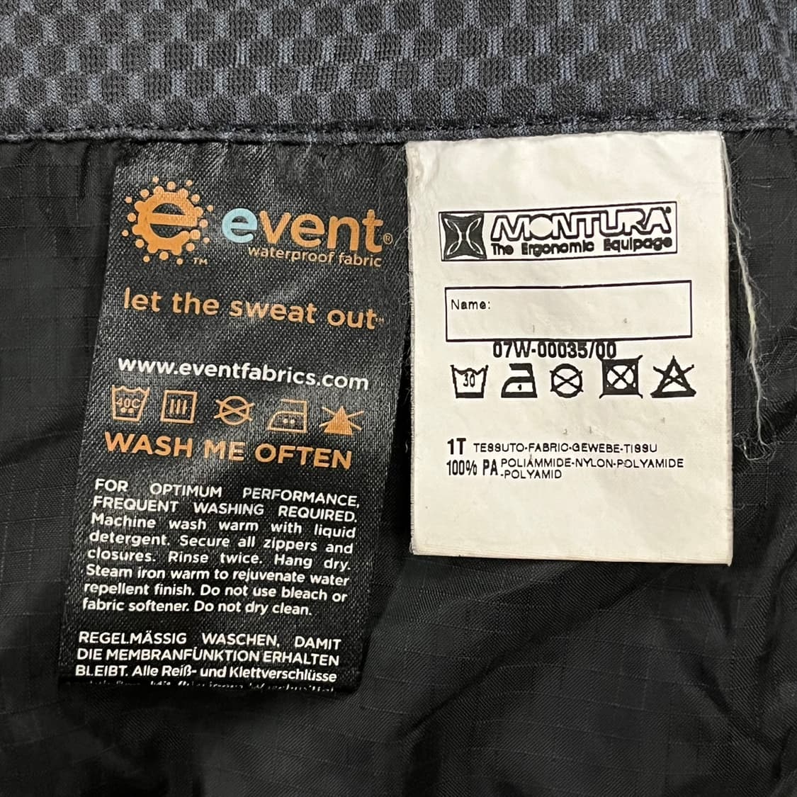 [정품/L] 몬츄라 노란색 검정색 바람막이 자켓 b14 상품이미지4