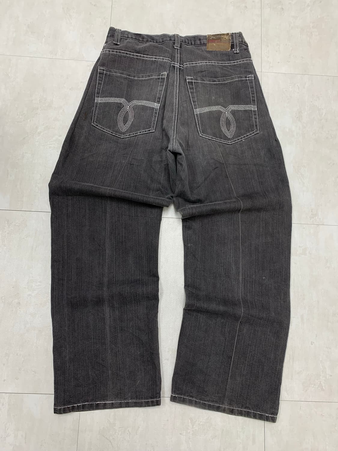 Attitude 핀턱 흑청 데님 팬츠 #383 상품이미지5