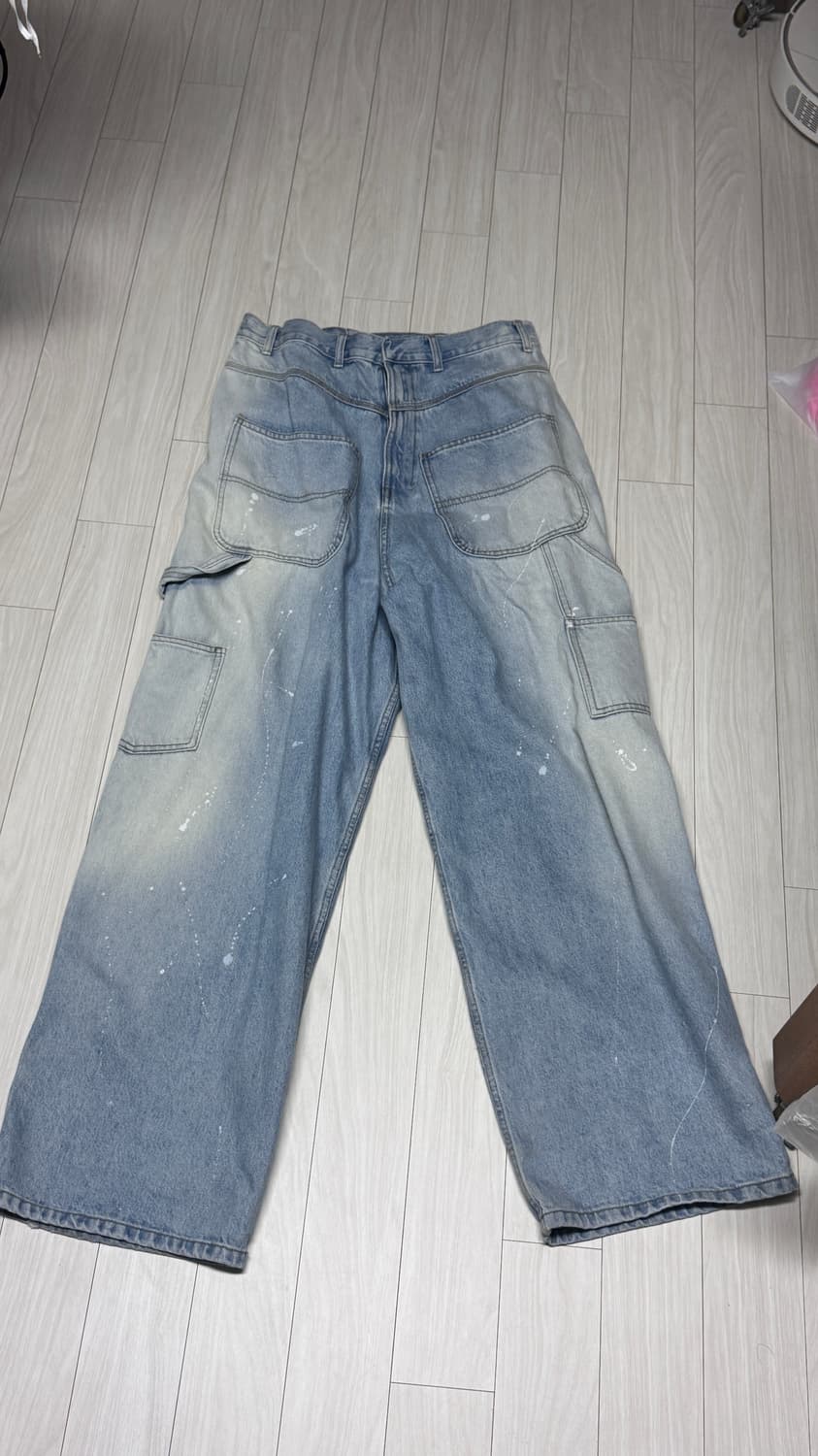 [1]프로젝트gr 백워드 카펜터 데님 팬츠 블루 상품이미지3