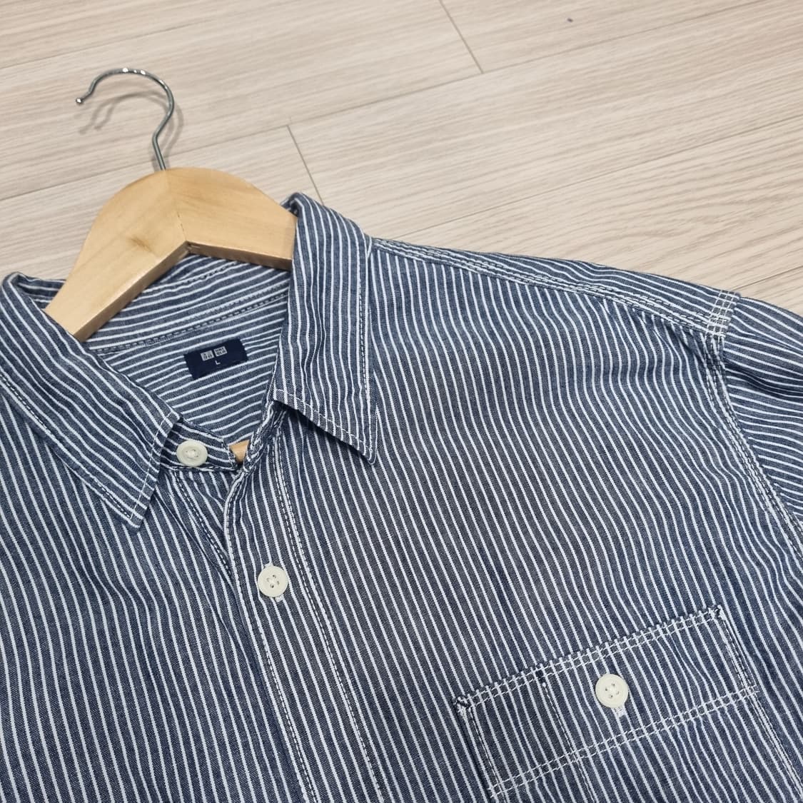 유니클로 히코리 워크 셔츠 L사이즈 상품이미지1