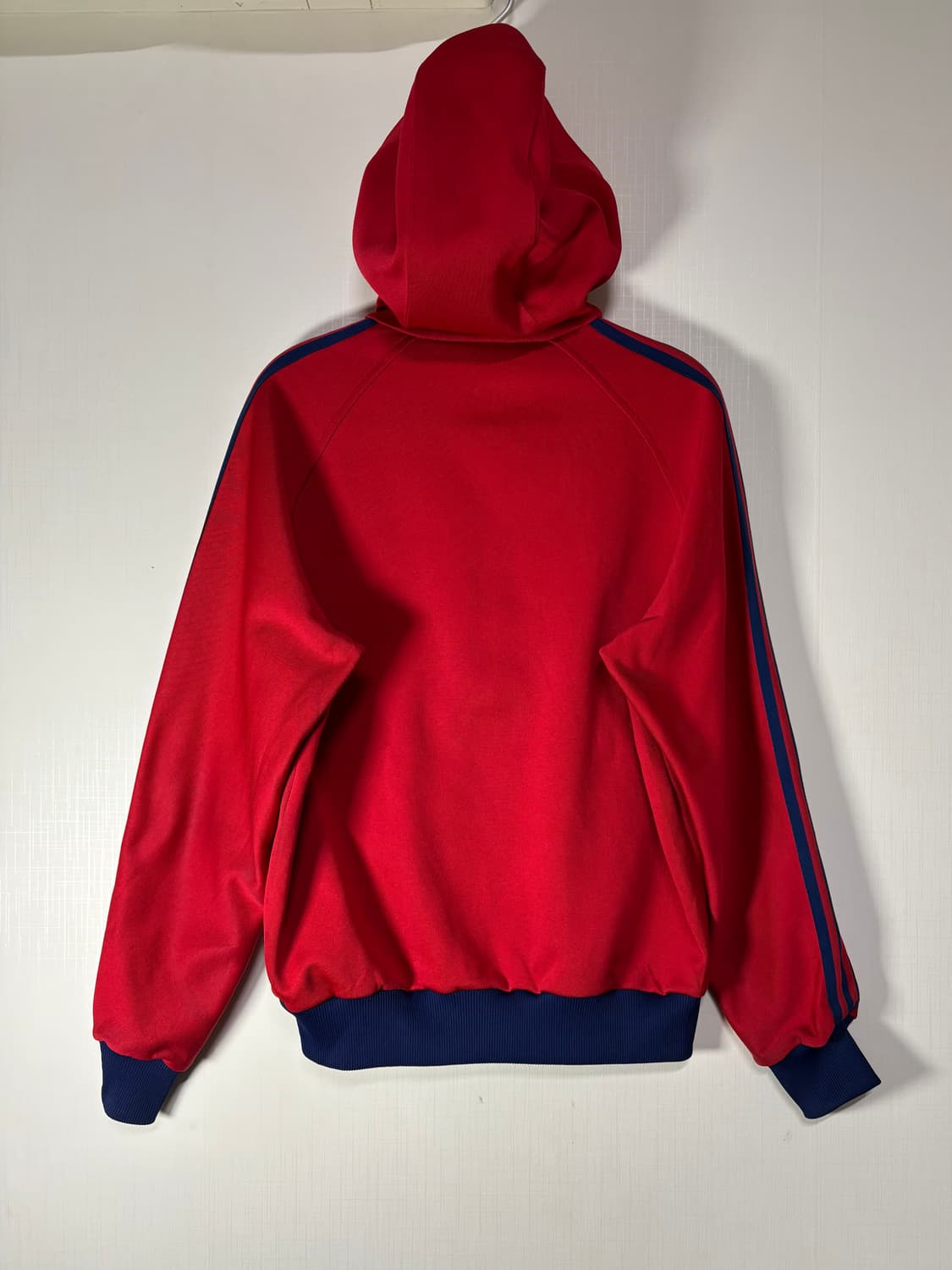 80s 빈티지 아디다스 데상트 후드 트랙탑 자켓 레드 상품이미지4