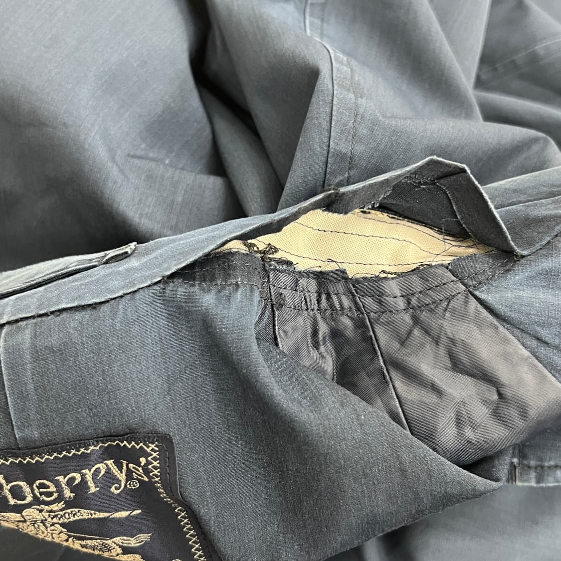 버버리 빈티지 네이비 발마칸 코트  상품이미지9