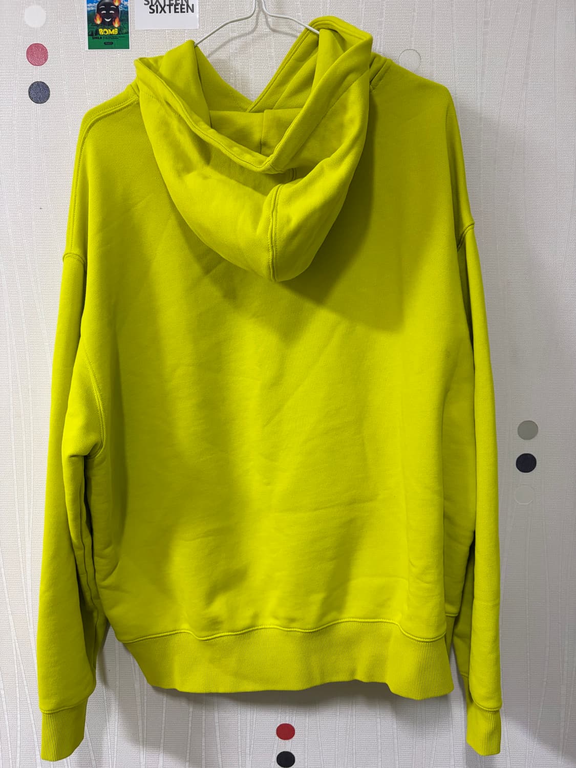 트레셔 형광 연두색 후드티 M 상품이미지2