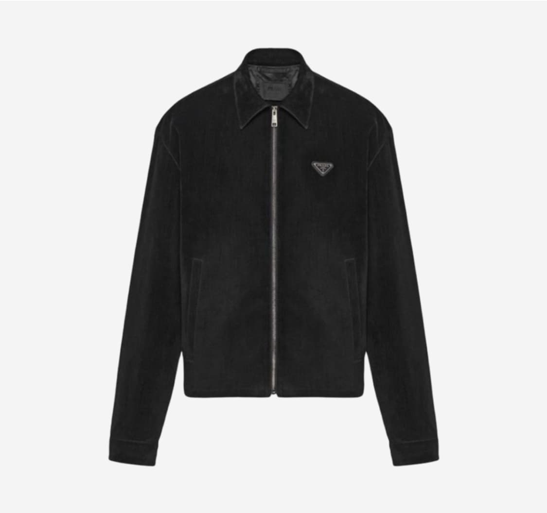 [XXL] 프라다 벨벳 블루종 자켓 블랙(SGB999) 상품이미지1