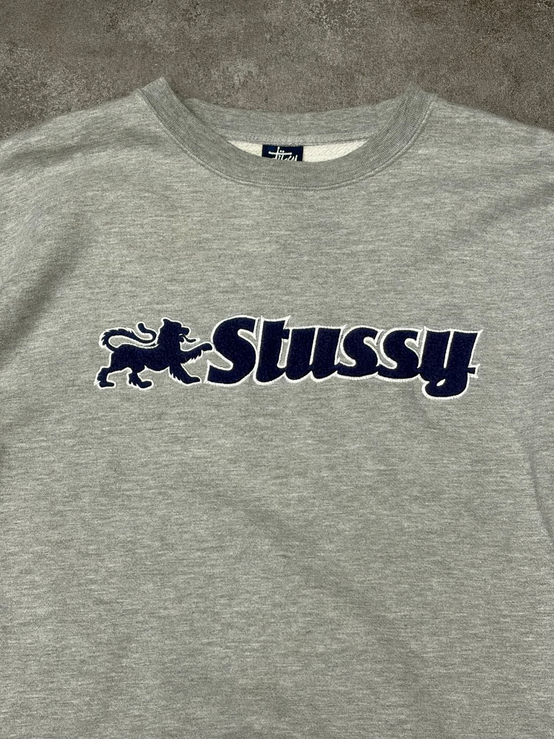 90s 스투시 Stussy 스펠아웃 그레이 맨투맨 티셔츠 상품이미지2