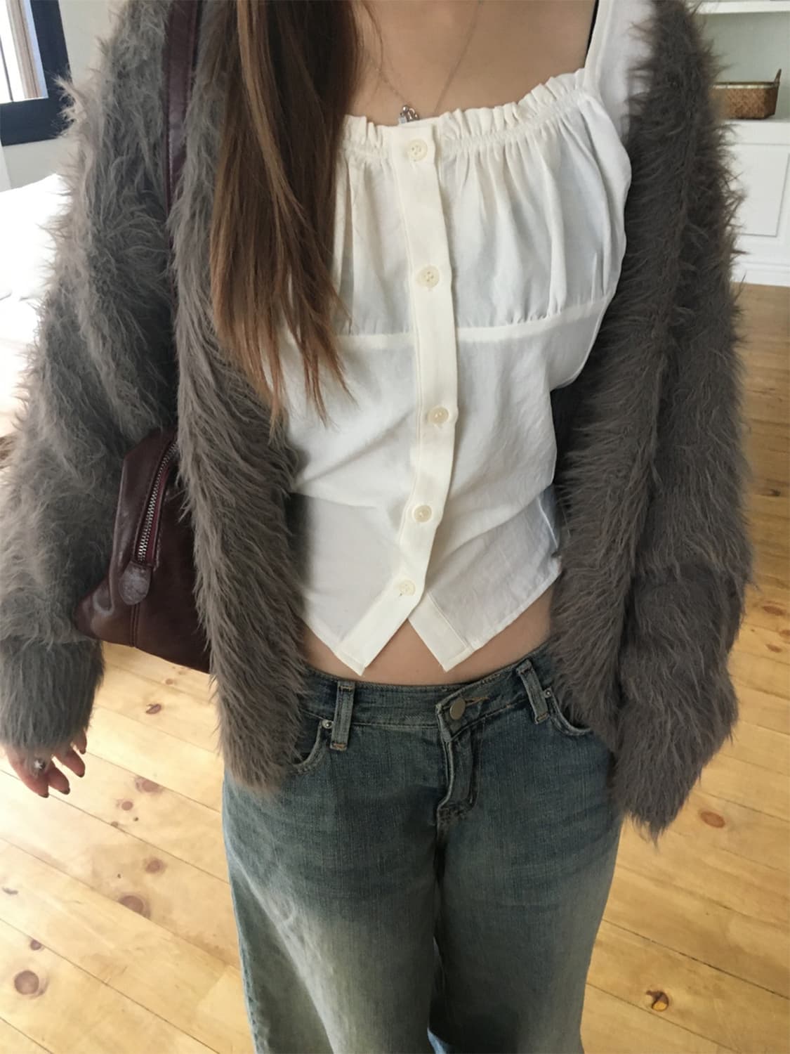 berry fur cardigan 상품이미지1