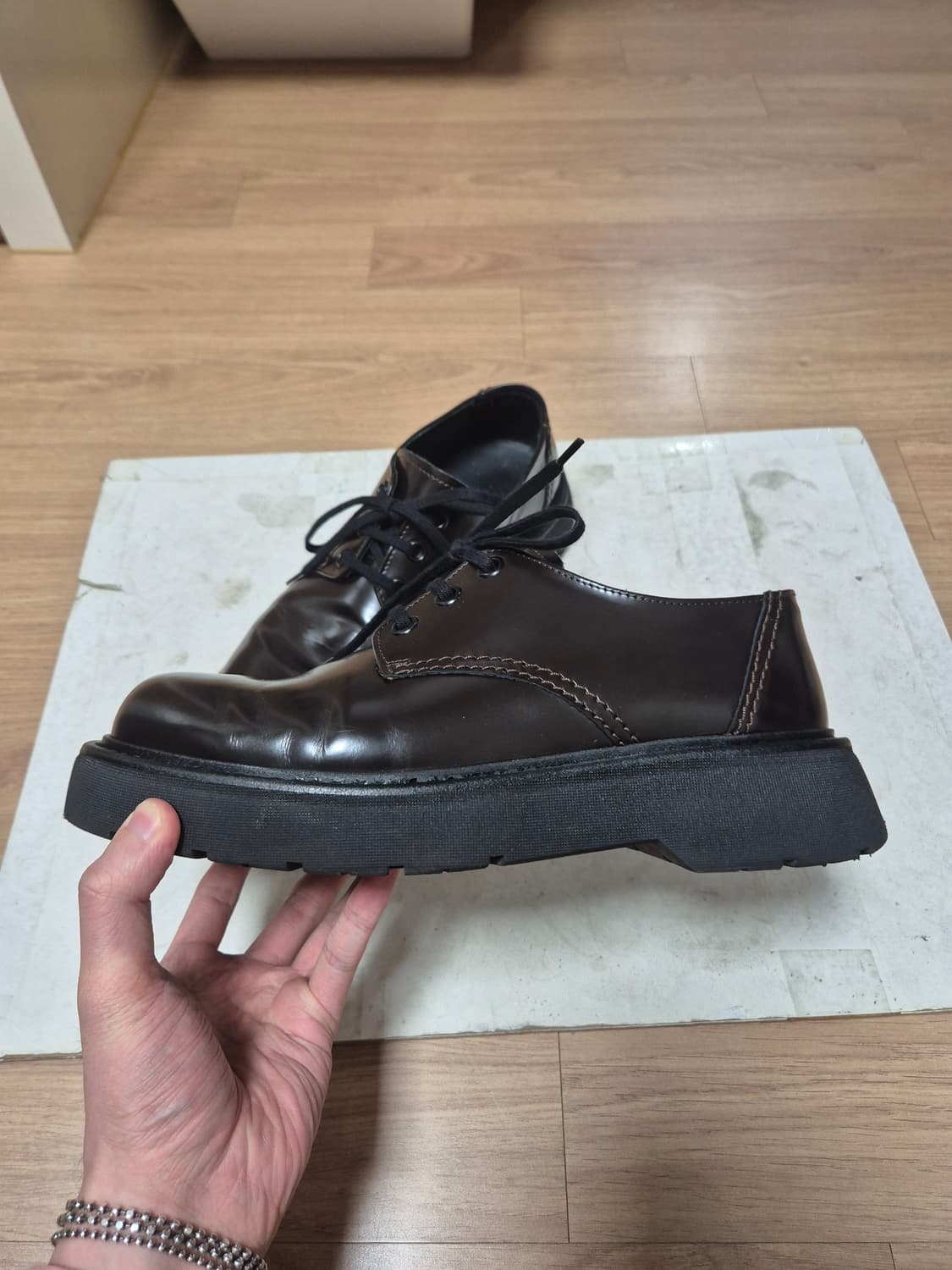 (41)자라 볼륨 리얼 레더 더비 슈즈 상품이미지2