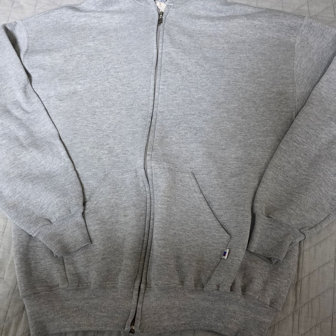 [XL] 90s 러셀 애슬레틱 후드집업 헤더 그레이 ver. 스티칭 상품이미지2