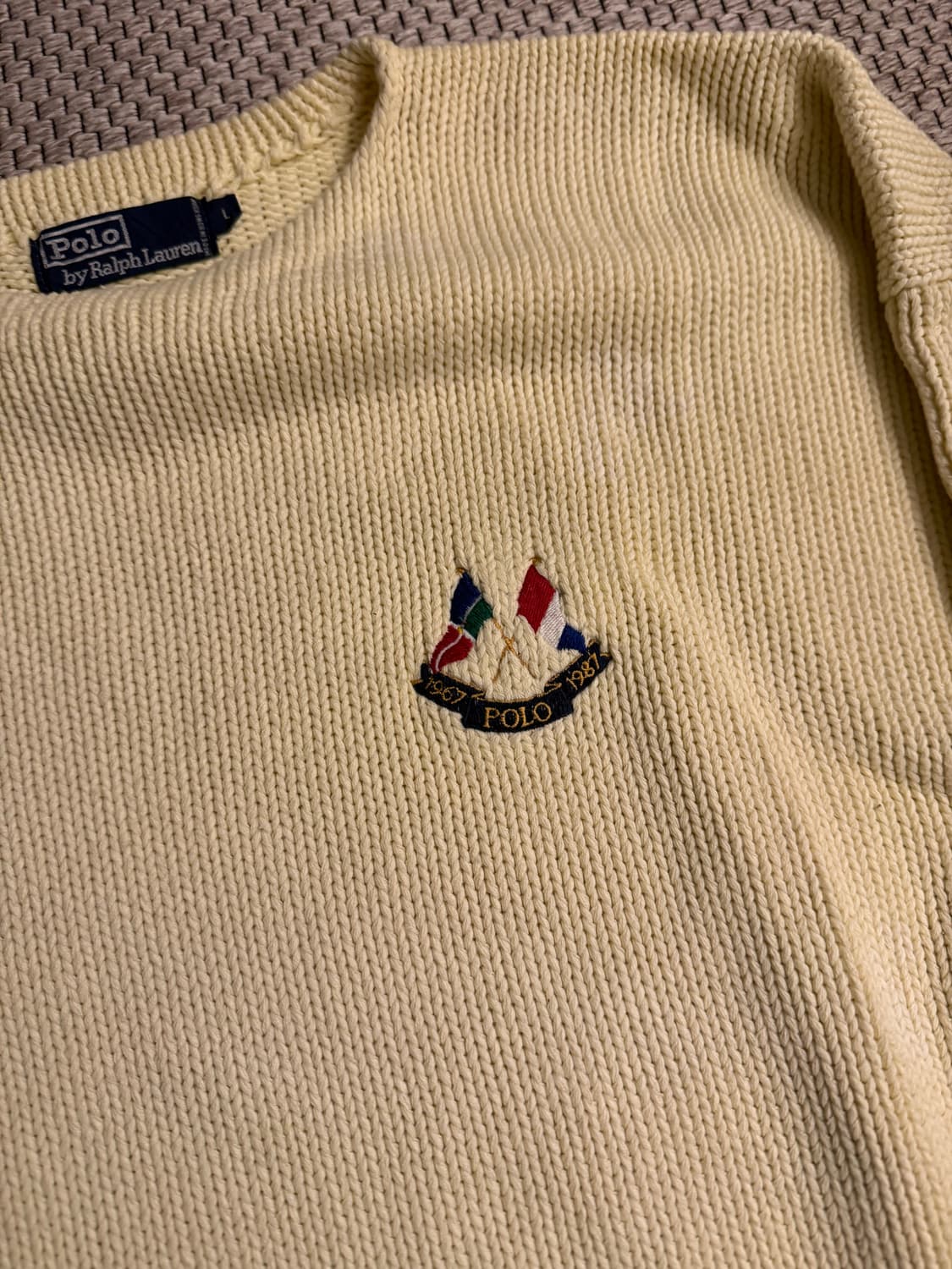 80s 폴로 크로스플래그 니트 상품이미지4
