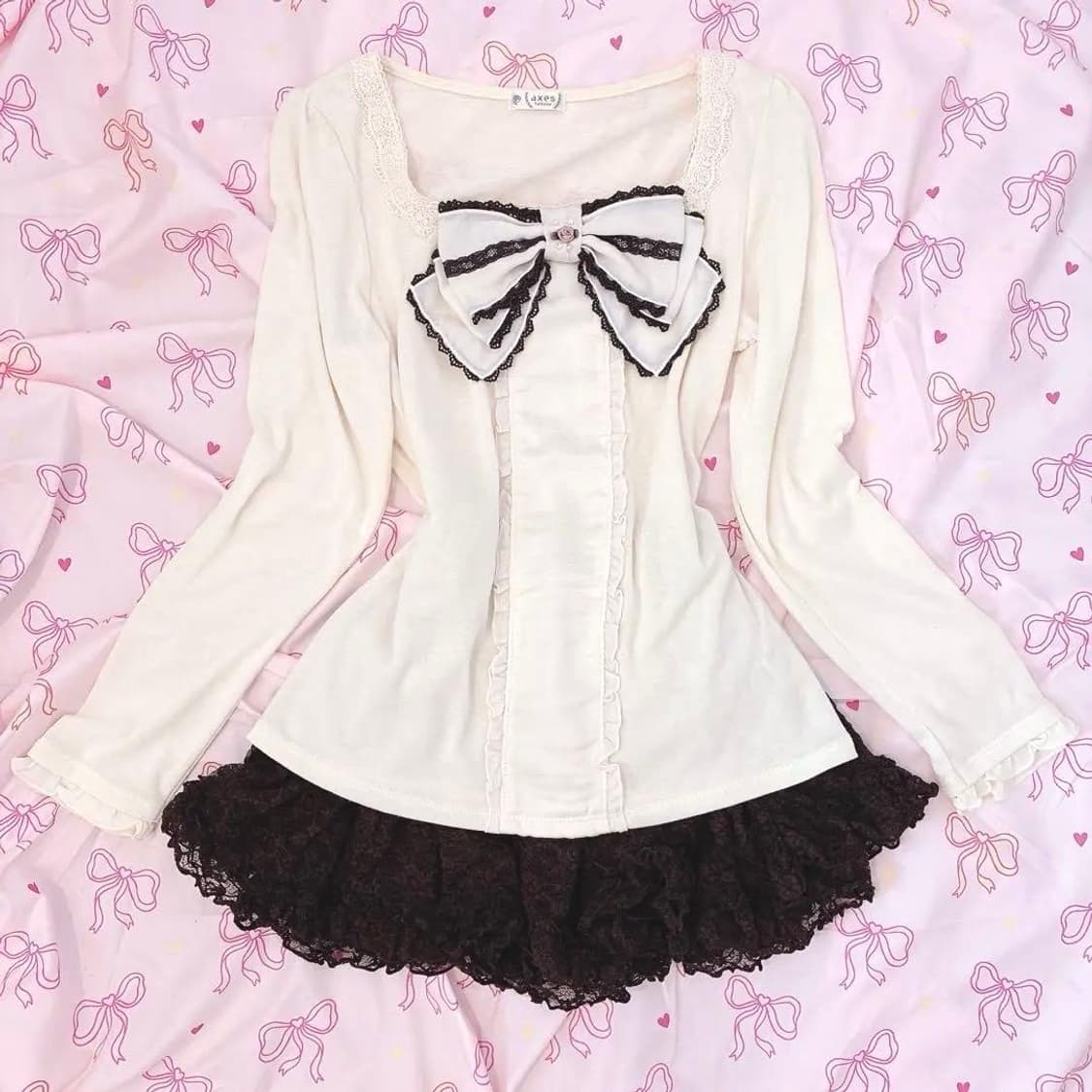 엑시즈팜 빅 리본 긴팔 라떼갸루 히메갸루 달천깔 히메카지 상품이미지1