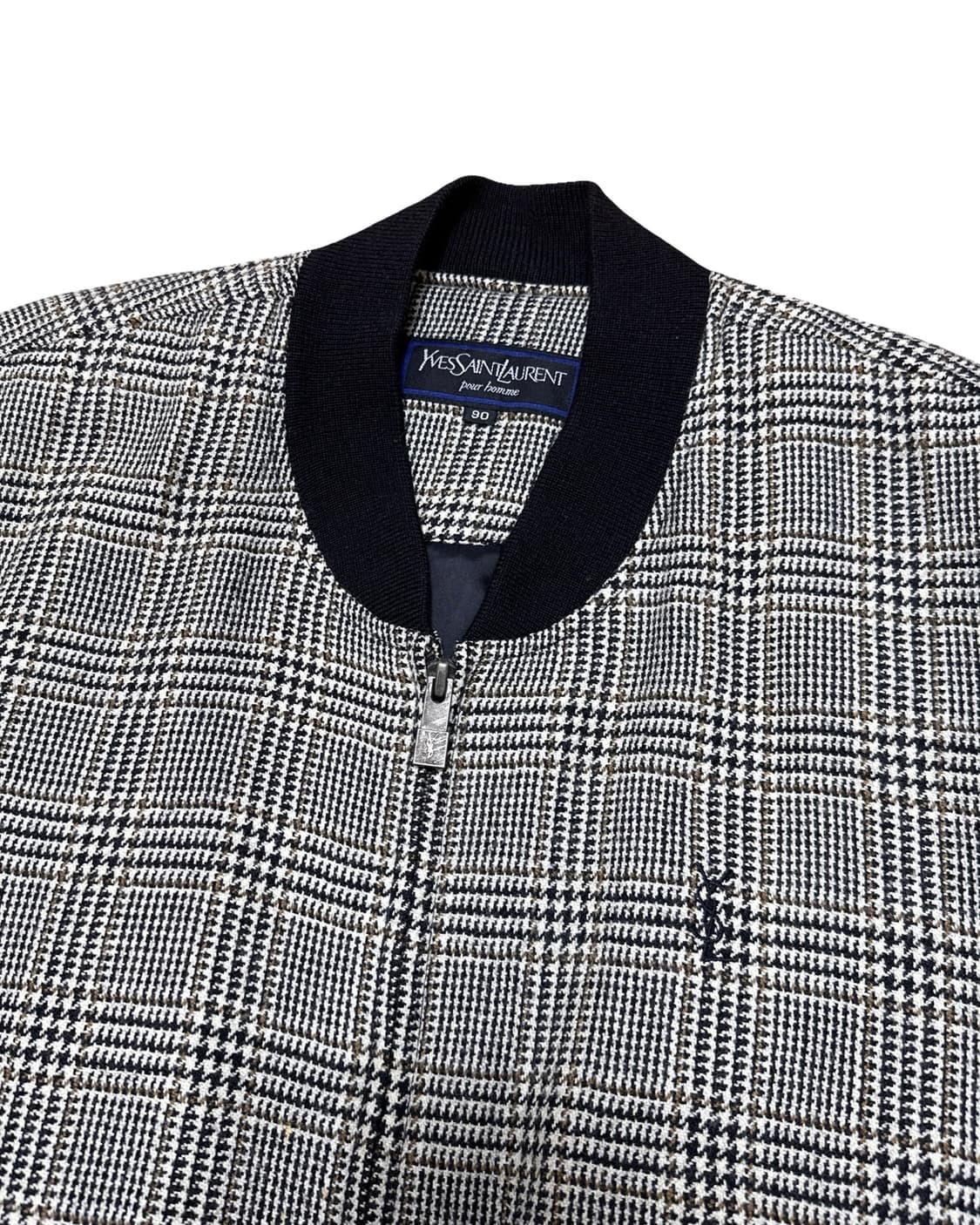 YSL 입생로랑 글렌 체크 블루종 자켓 상품이미지2