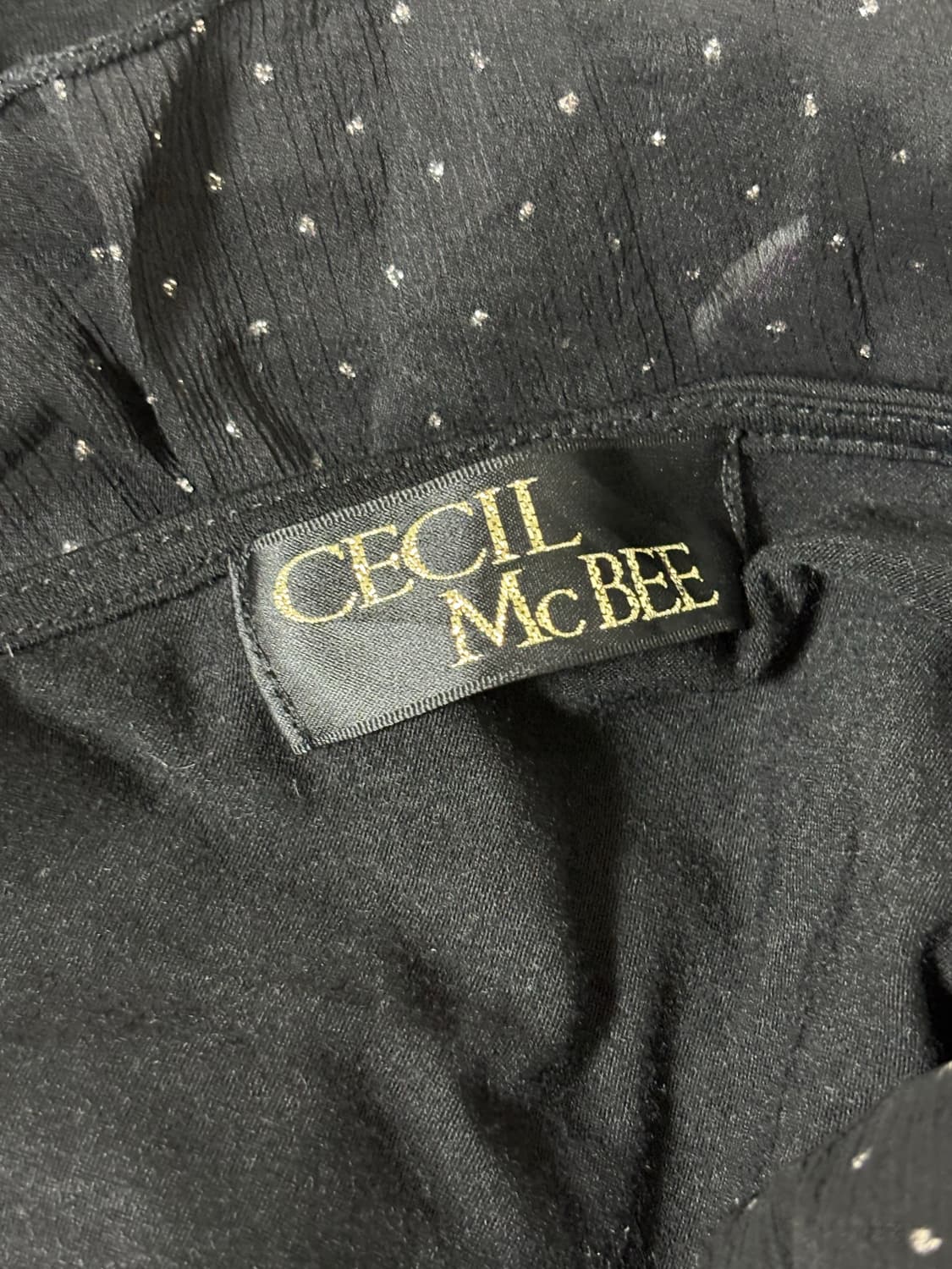 CECIL MCBEE 세실맥비 프릴 글리터 반팔 원피스 탑 오네갸루 펑크 상품이미지9