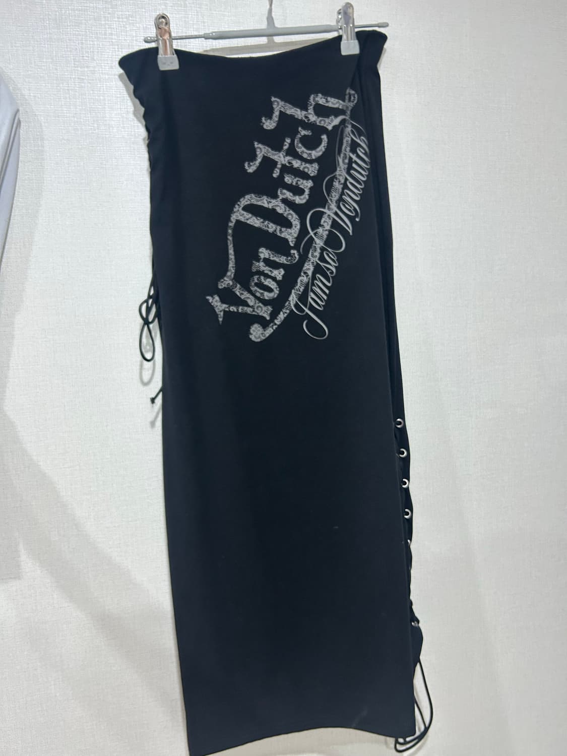 아일렛 트임 포인트 펑크 롱스커트 상품이미지1