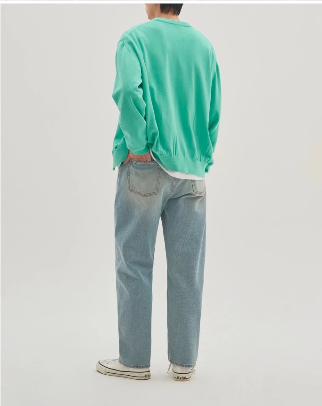 인더로우 와이드 테이퍼드 데님팬츠 2사이즈 상품이미지2