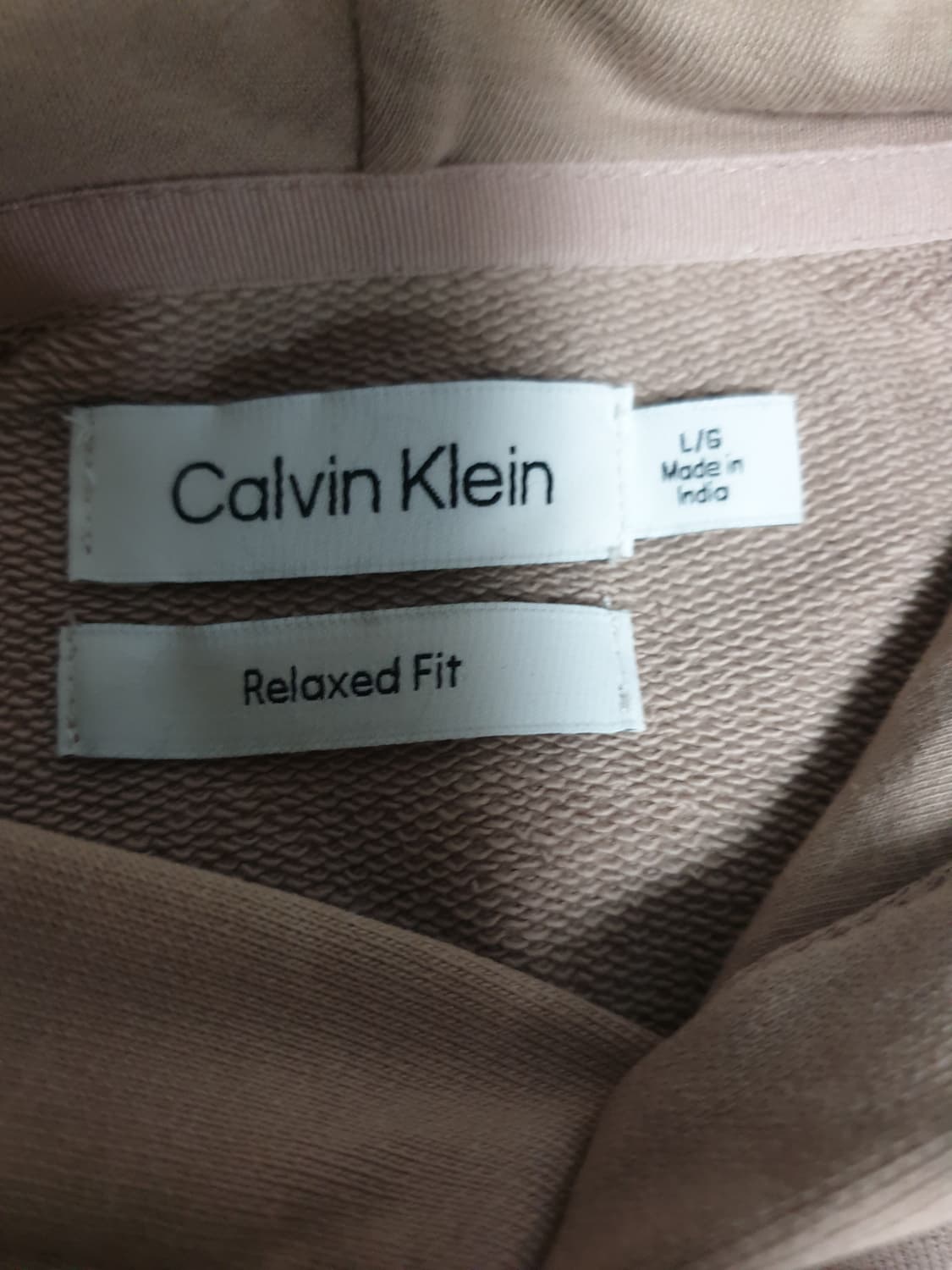 캘빈클라인 릴렉스핏 스탠다드로고 테리 풀오버 후드티 (L) 상품이미지2