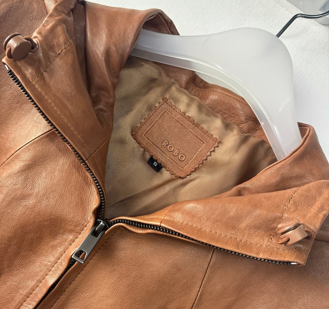 로보 ROBO 이태리 레더 후드 자켓 상품이미지2
