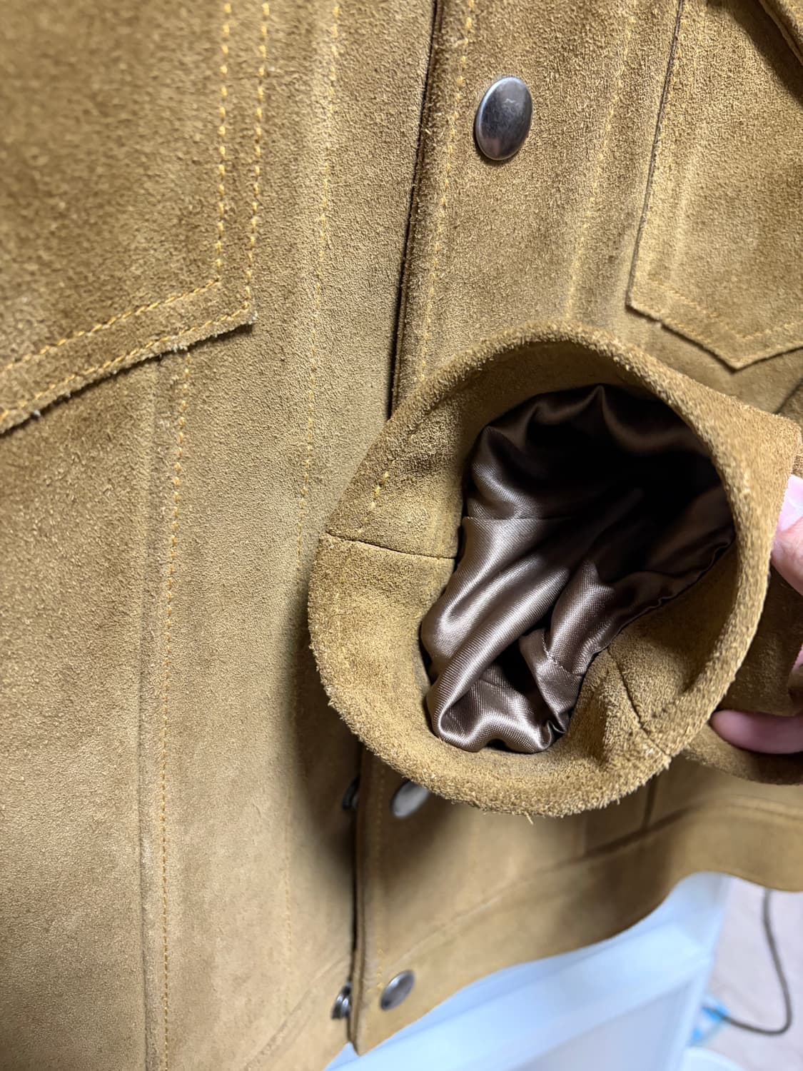 산드로 스웨이드 트러커 가죽 자켓 상품이미지5