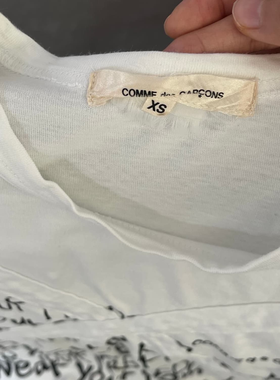 꼼데가르송 AD2021 트리밍 반팔 티셔츠 xs 44 상품이미지3
