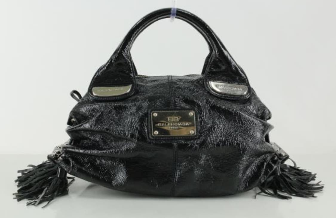 발렌시아가 블랙 가죽 태슬 가방 상품이미지1