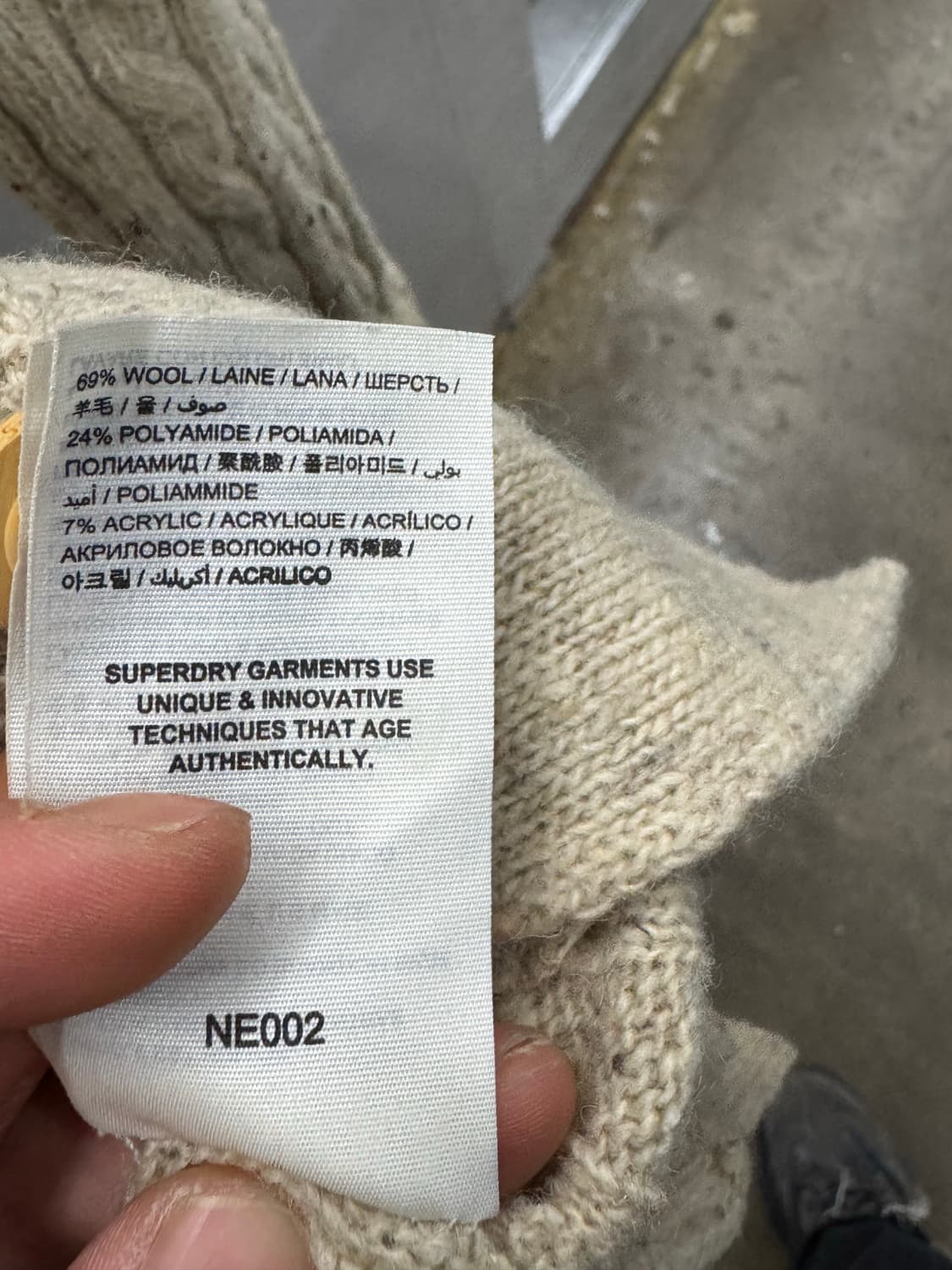 Superdry 케이블 니트 가디건 L 상품이미지7