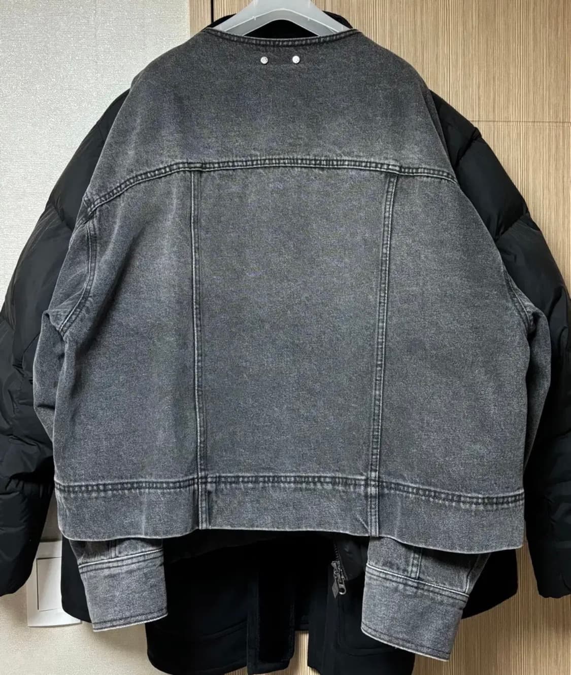 트리밍버드 원 버튼 데님 셋업 구버전 상품이미지2