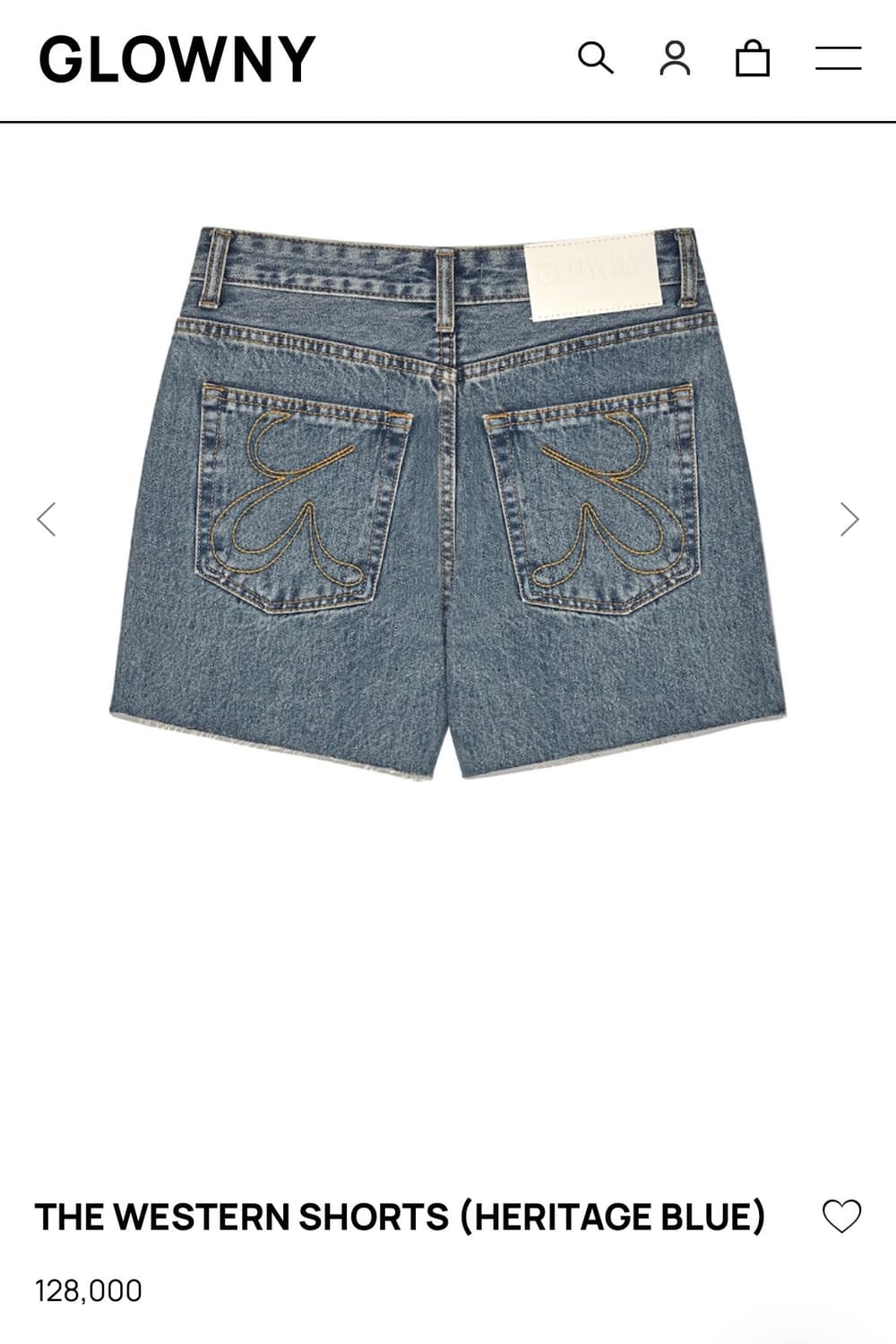 GLOWNY THE WESTERN SHORTS (HERITAGE BLUE 상품이미지2