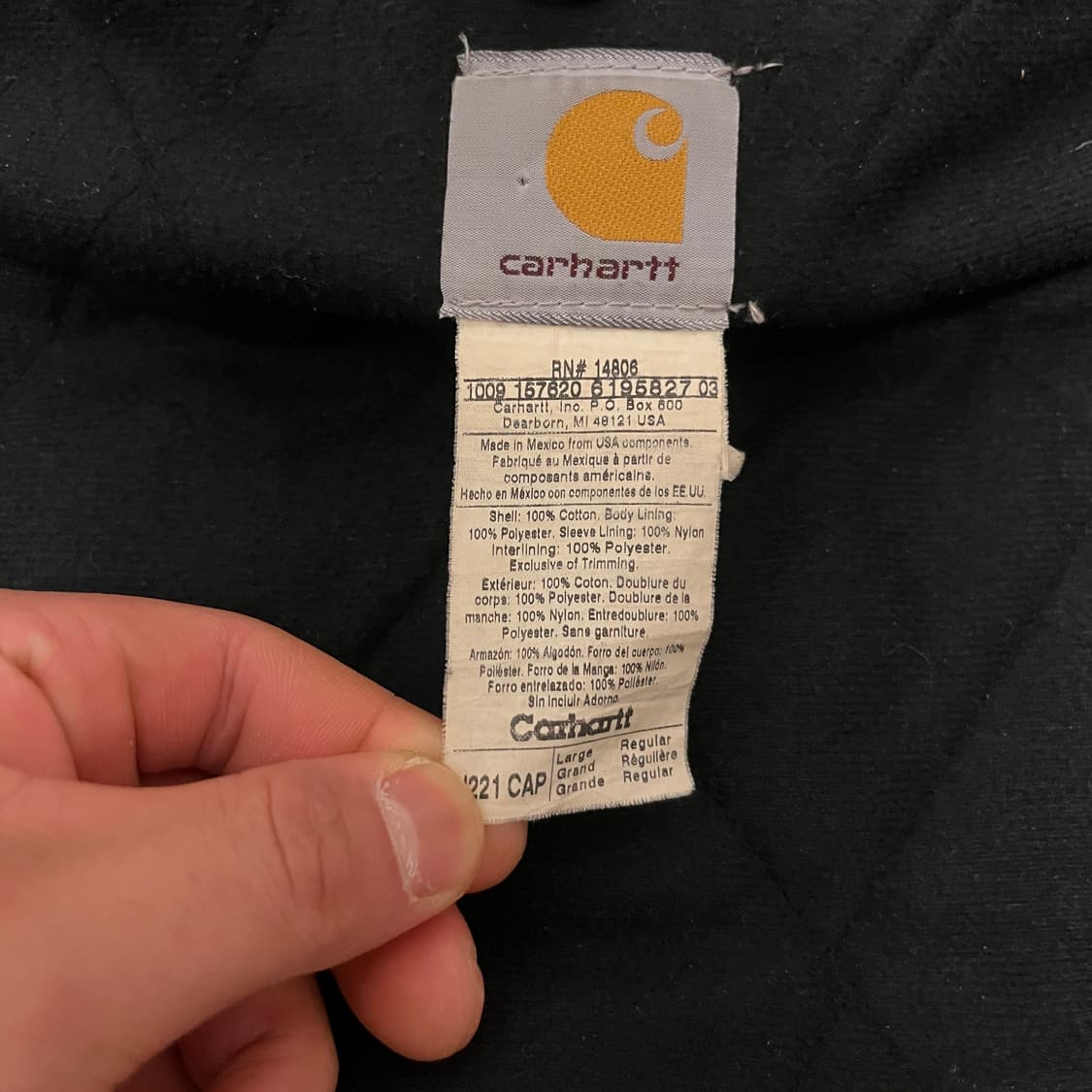 [L] 00s 빈티지 칼하트 J221 리얼트리 덕 액티브 자켓 CAP 상품이미지3