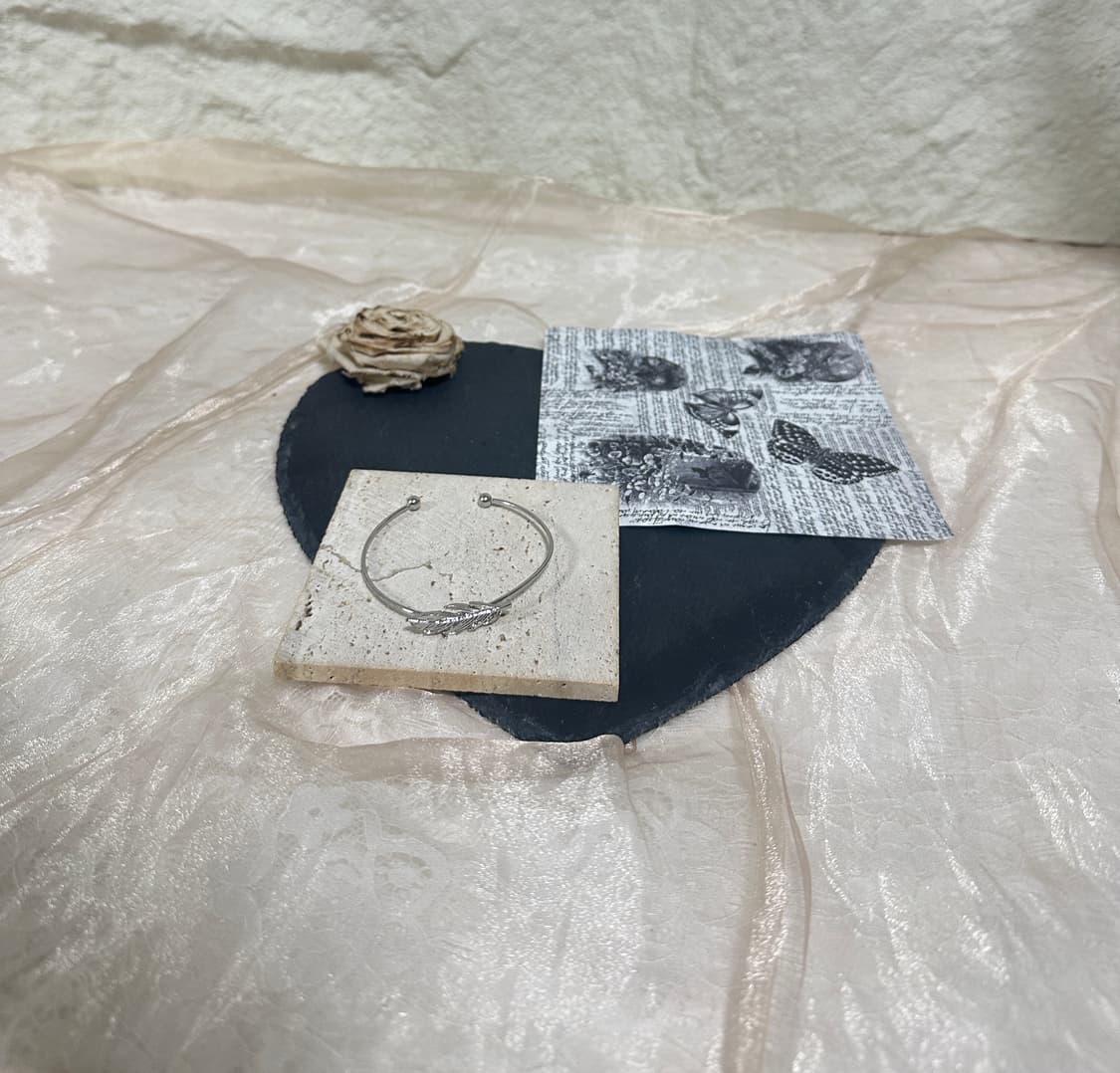 빈티지  깃털 오픈 팔찌 상품이미지1