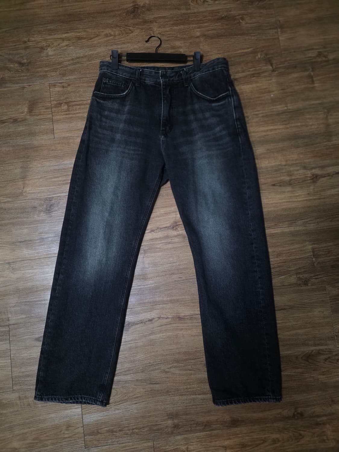 인더로우 스트레이트 데님 빈티지블랙 상품이미지1