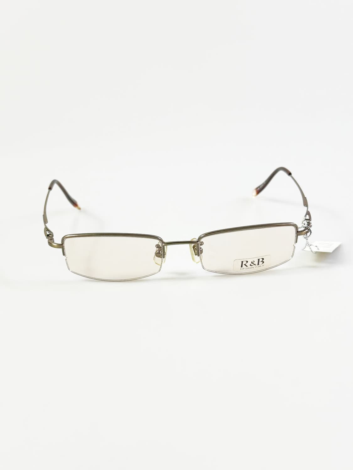 R&B EYEWEAR 반무테 스퀘어 메탈 빈티지 틴트 안경 상품이미지2