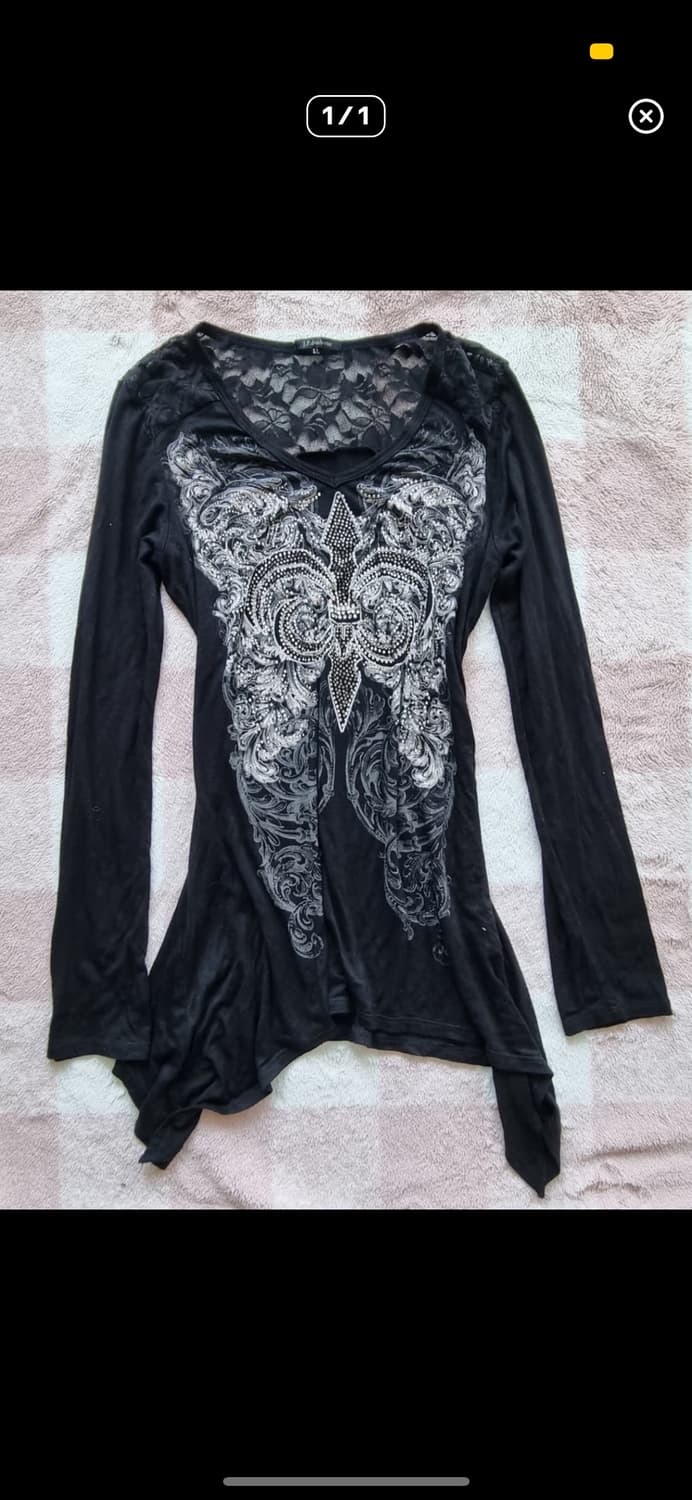 y2k고스펑크오리엔탈롱슬리브 상품이미지1