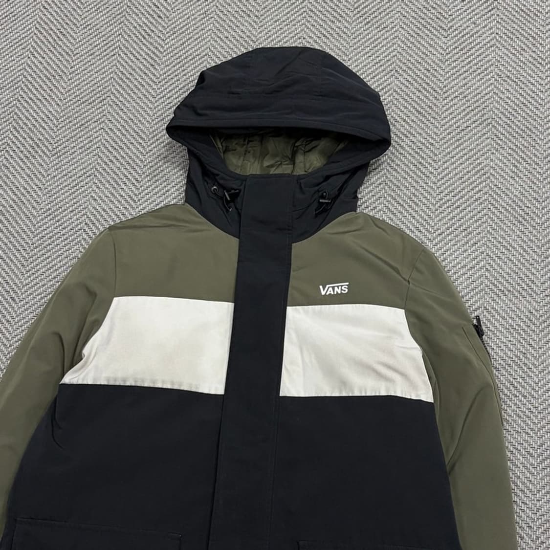 반스 배색 워크 패딩 v1680 상품이미지3