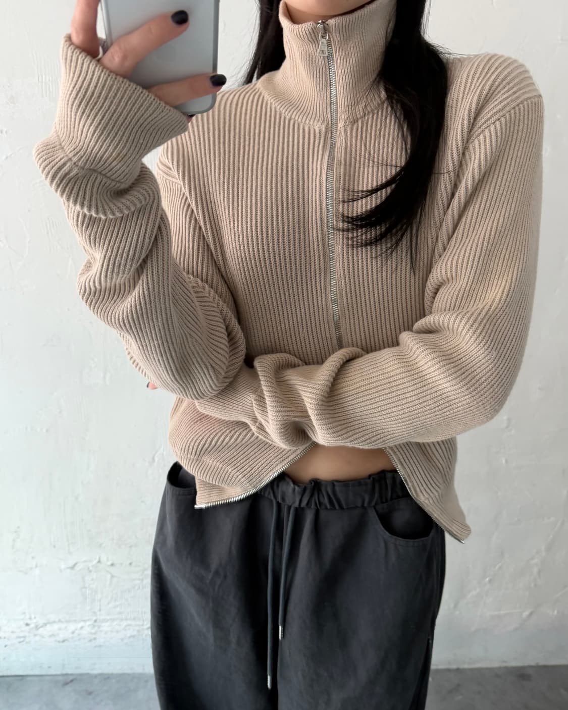 Prada Sport 프라다 스포츠 베이지 니트 집업 상품이미지2