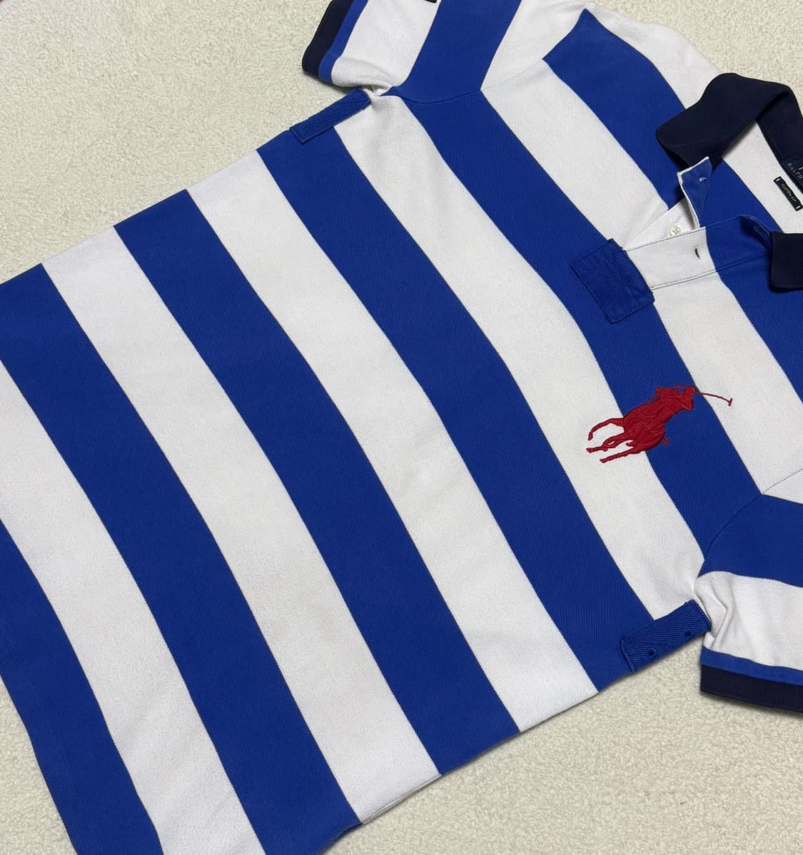 폴로 랄프로렌 스트라이프 성조기 카라 반팔 상품이미지3