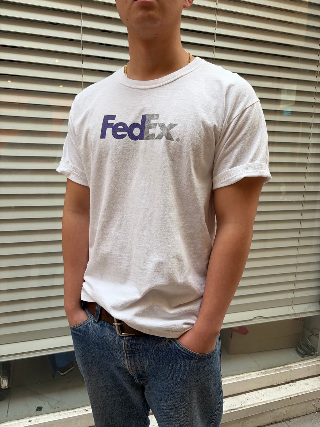 90’s FedEx print corporate logo T-shirt  상품이미지5