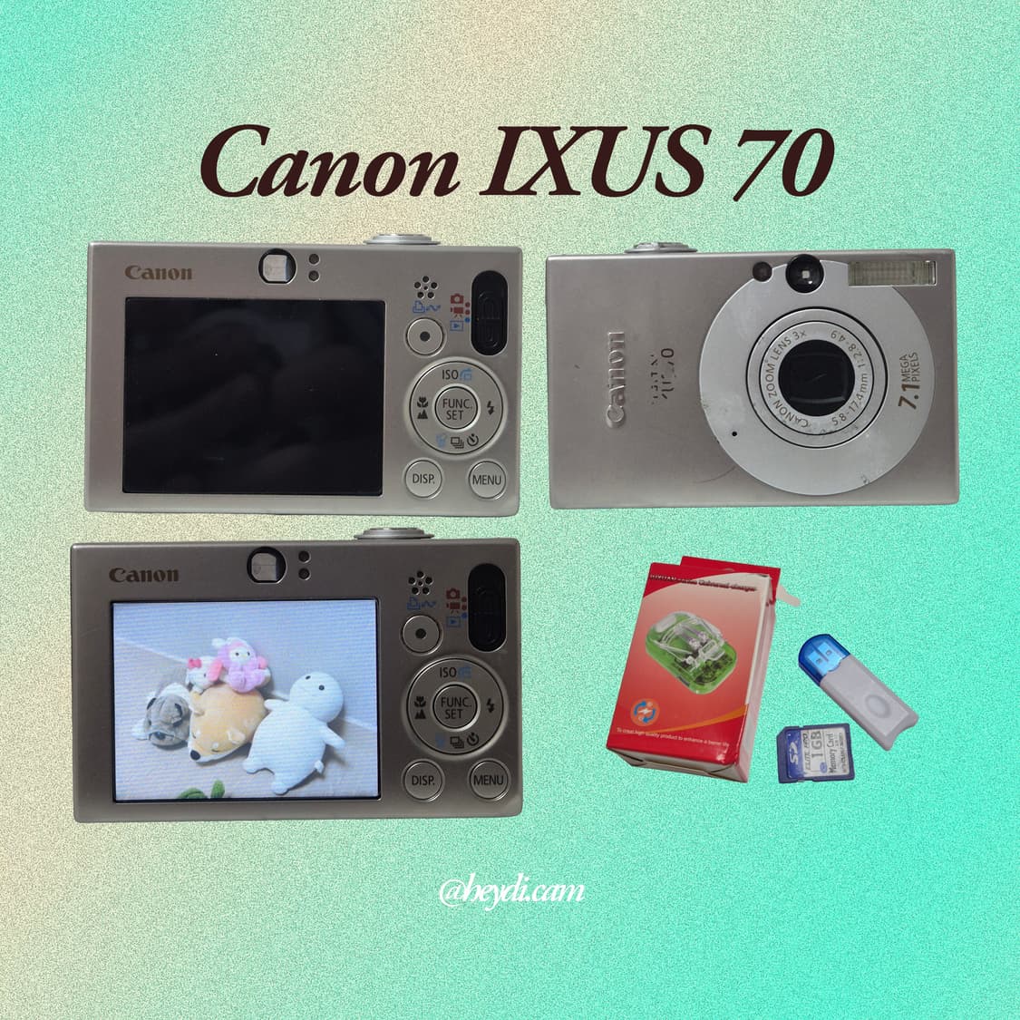 (강민경 아이브 리즈 은채) 캐논 ixus70실버 (SD1000) 상품이미지2