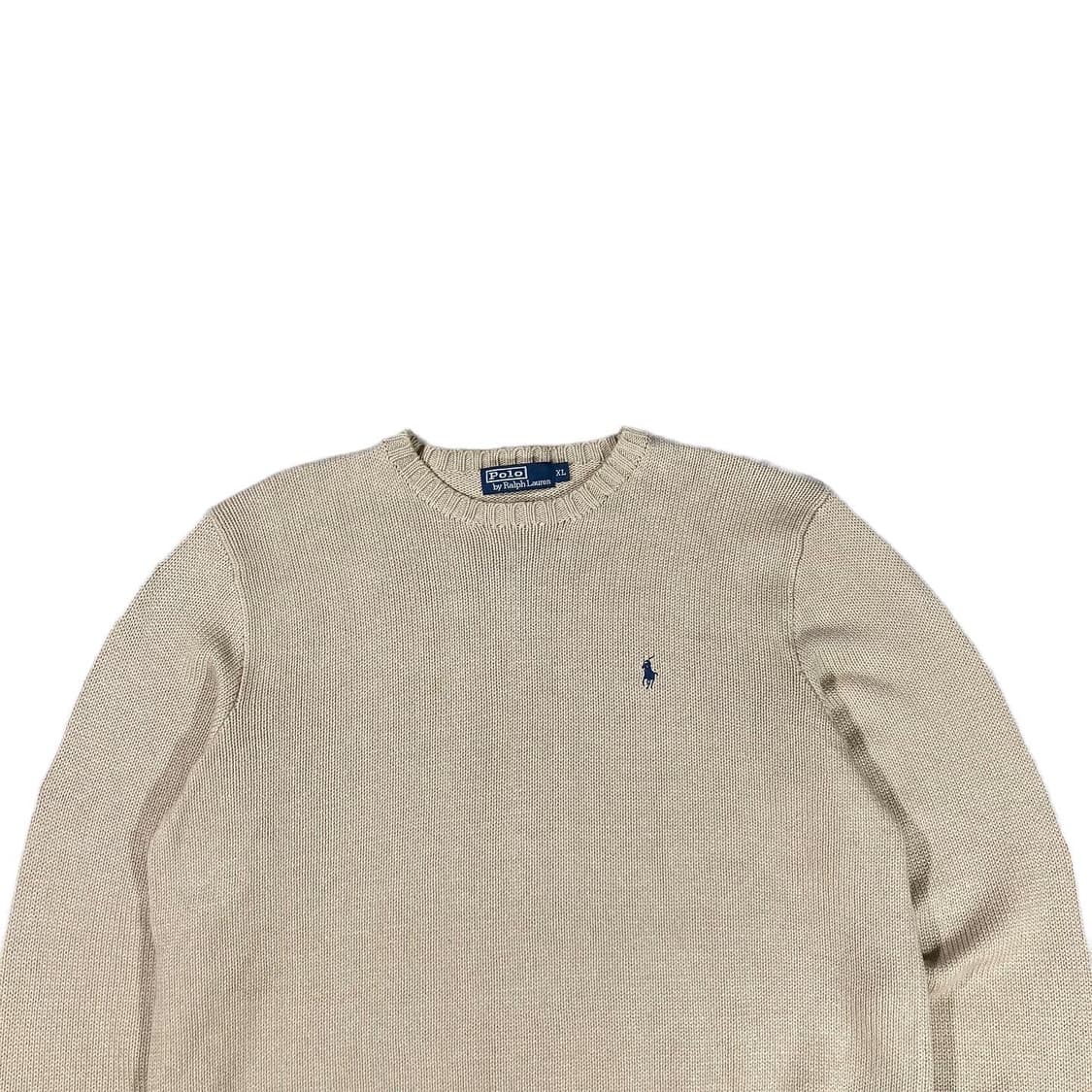 90's 폴로 랄프로렌 베이지 코튼 니트 상품이미지2