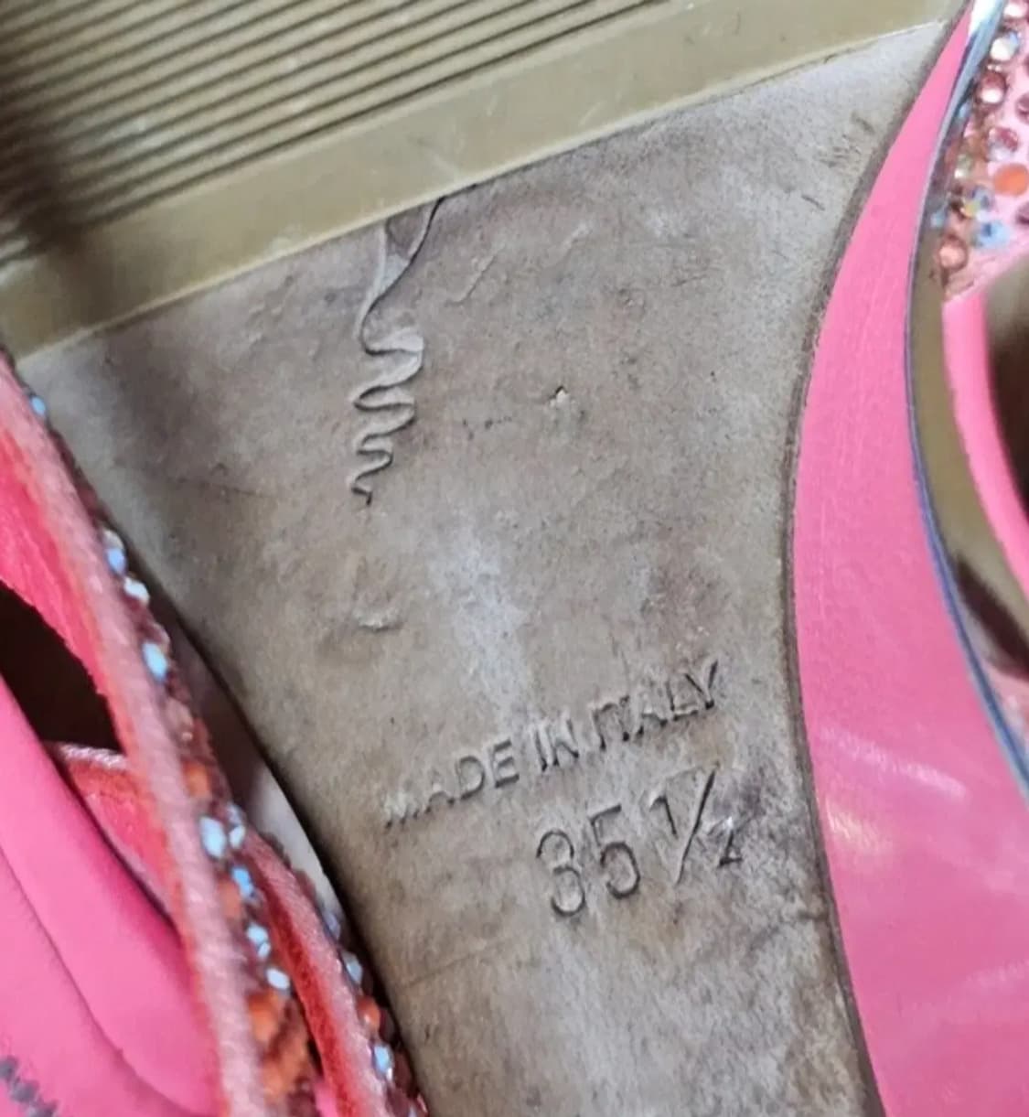 이태리 르네까오빌라  크리스탈 레드 진핑크 샌들 230~235 상품이미지7