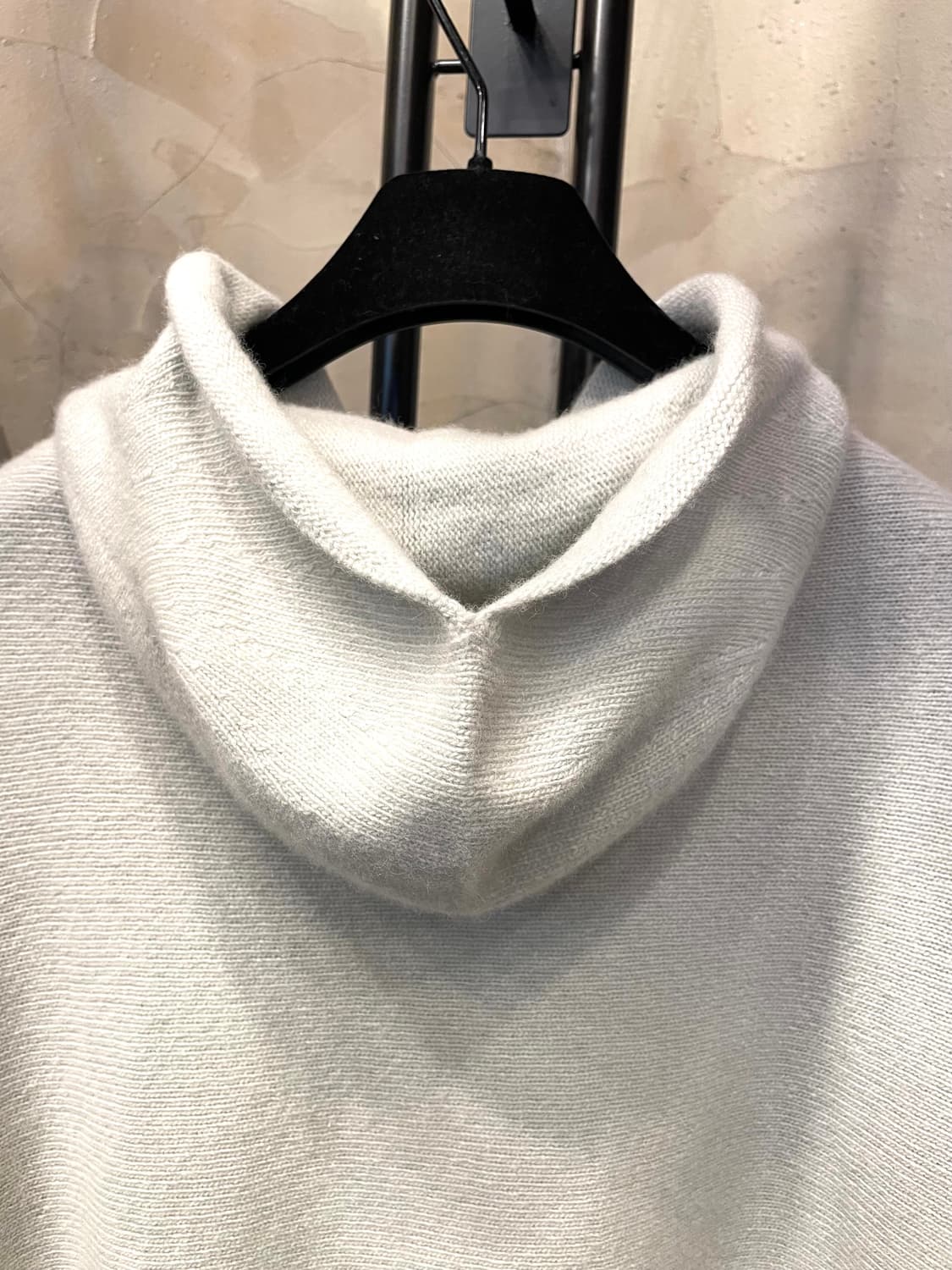 캐시미어 100% 숄 크롭 후드 상품이미지7