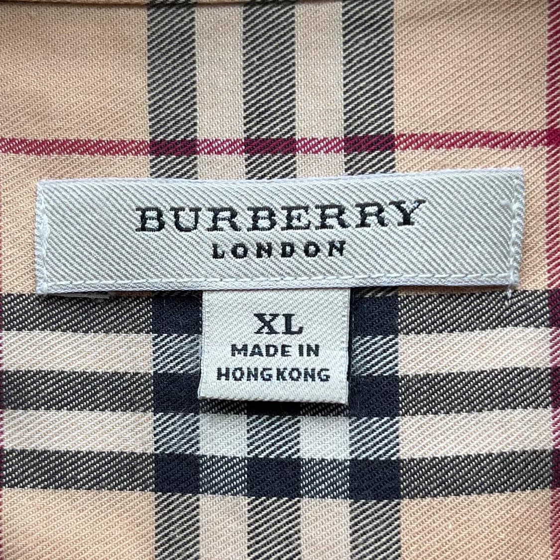 버버리 오리지널 베이지 오버사이즈 노바체크 하프셔츠 상품이미지6