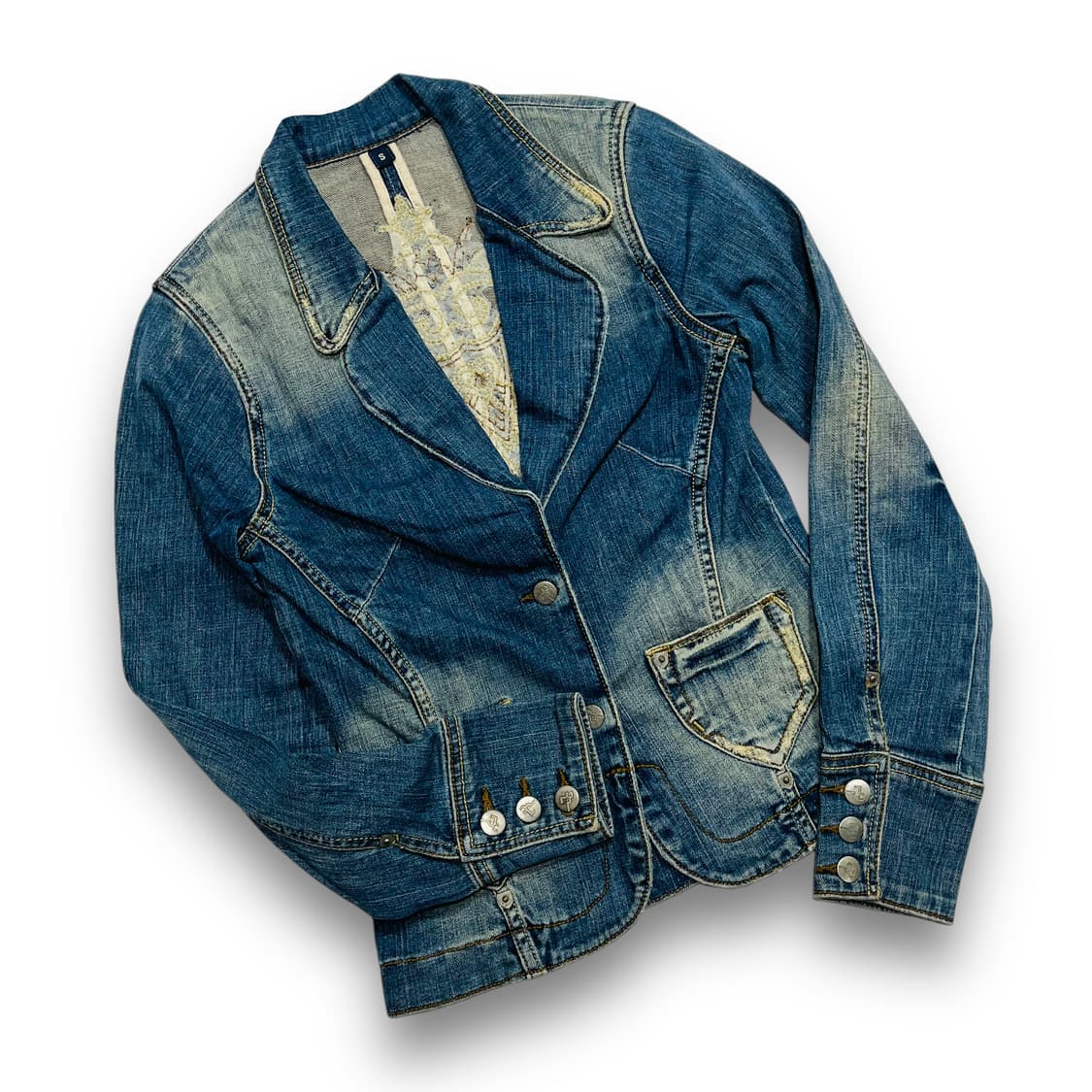 Ancient Stud Vintage Denim Blazer Jacket 상품이미지1