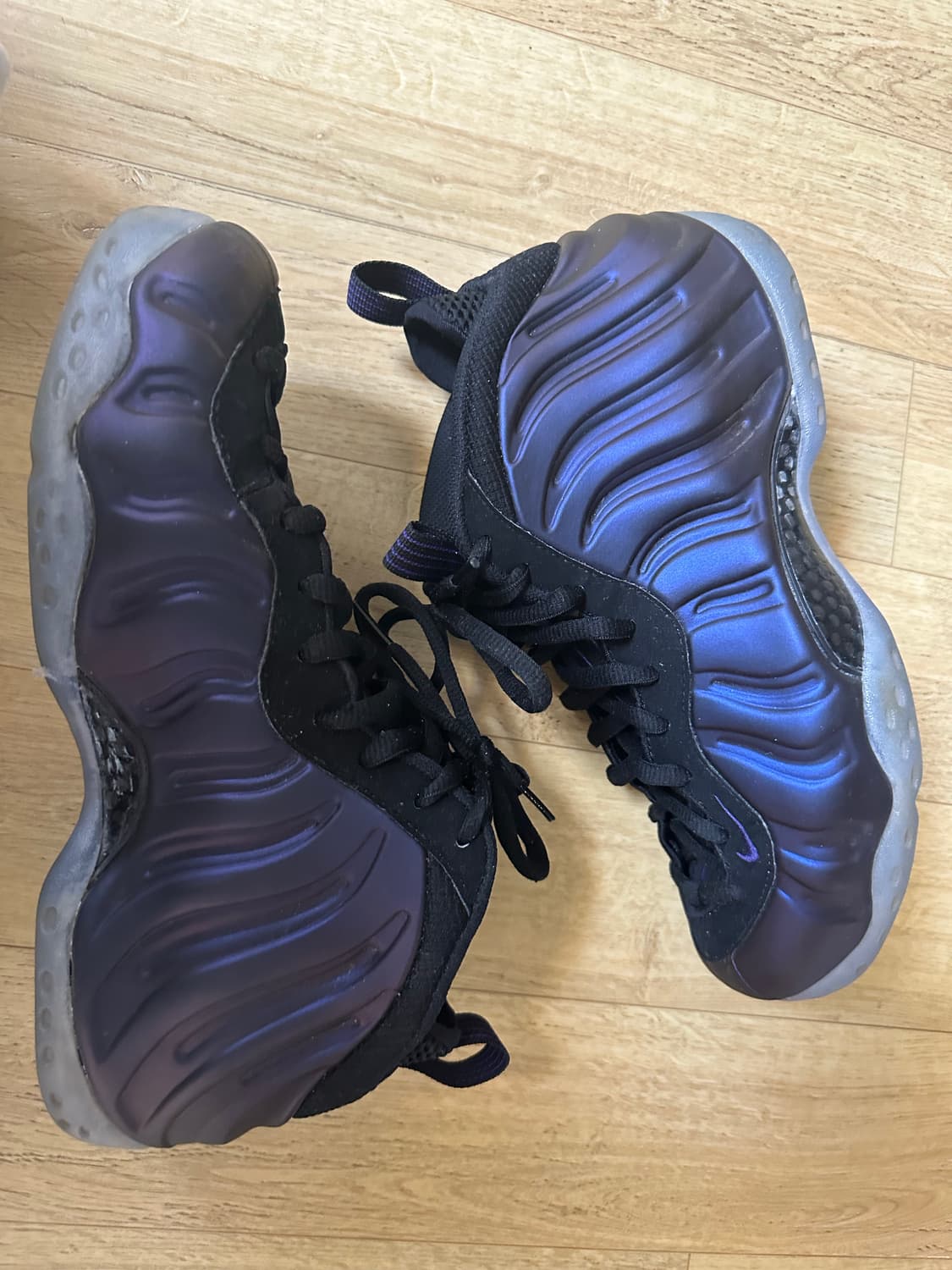 나이키 에어 폼포짓 원 블랙 바시티 퍼플 265 상품이미지4