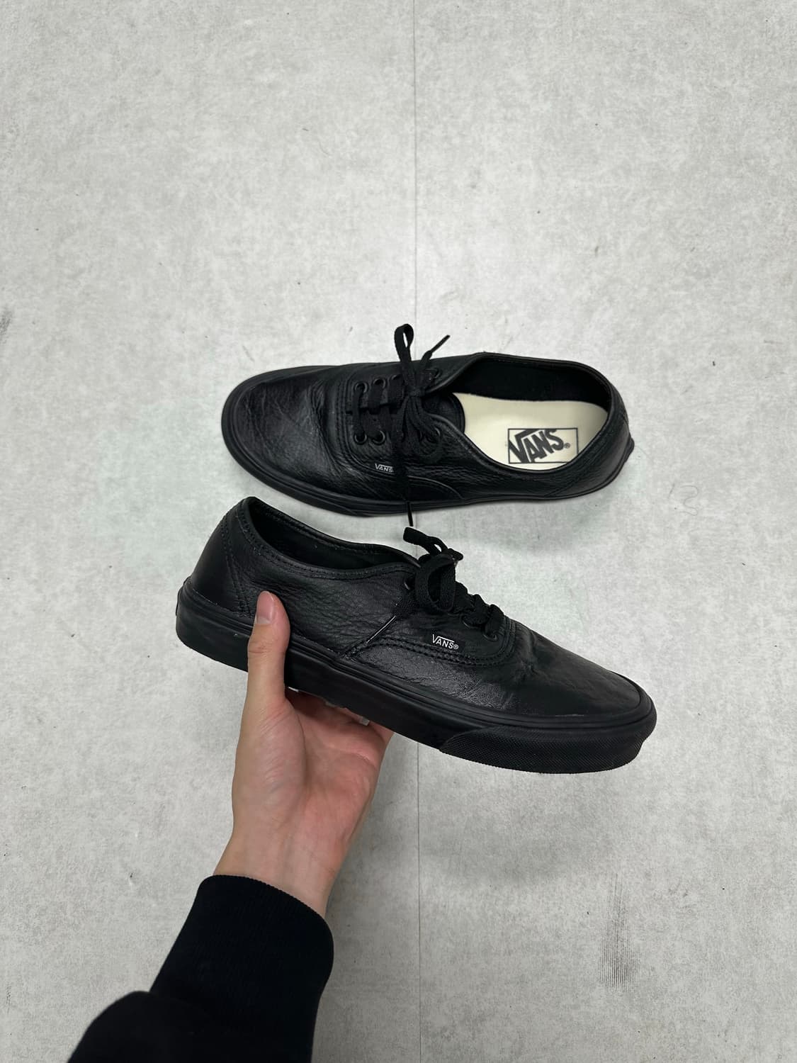 반스 어센틱 레더 블랙 상품이미지4