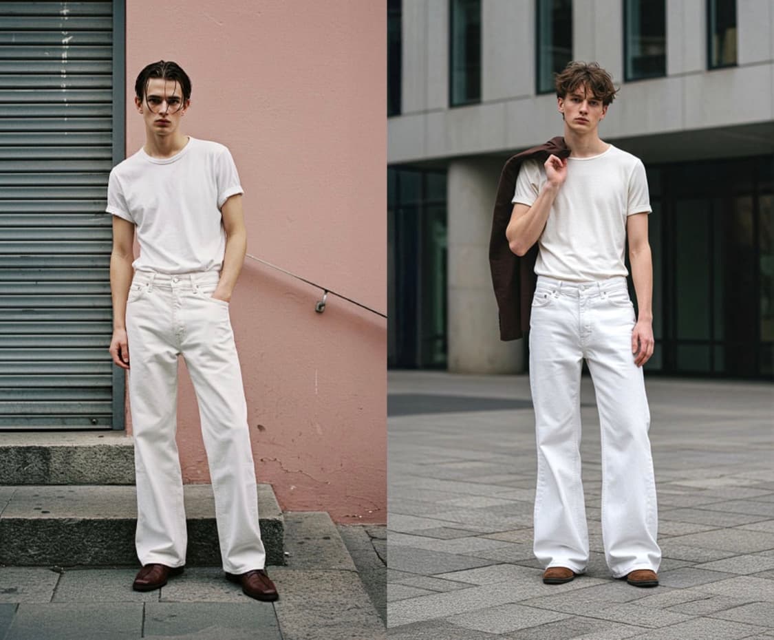 지플리시 / 와이드 데님팬츠 (화이트) / M 상품이미지2