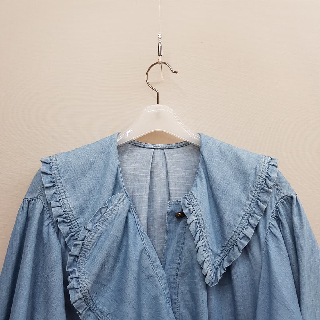 한섬 시스템 2021 언밸런스 카라 데님 롱 원피스 82-94-160 상품이미지3