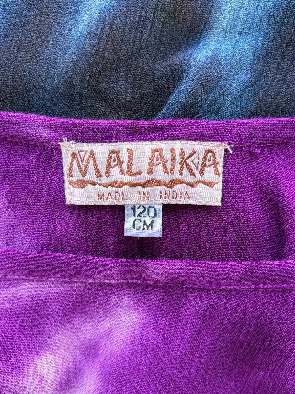 MALAKA 퍼플 타이다이 끈나시 롱 원피스  상품이미지8