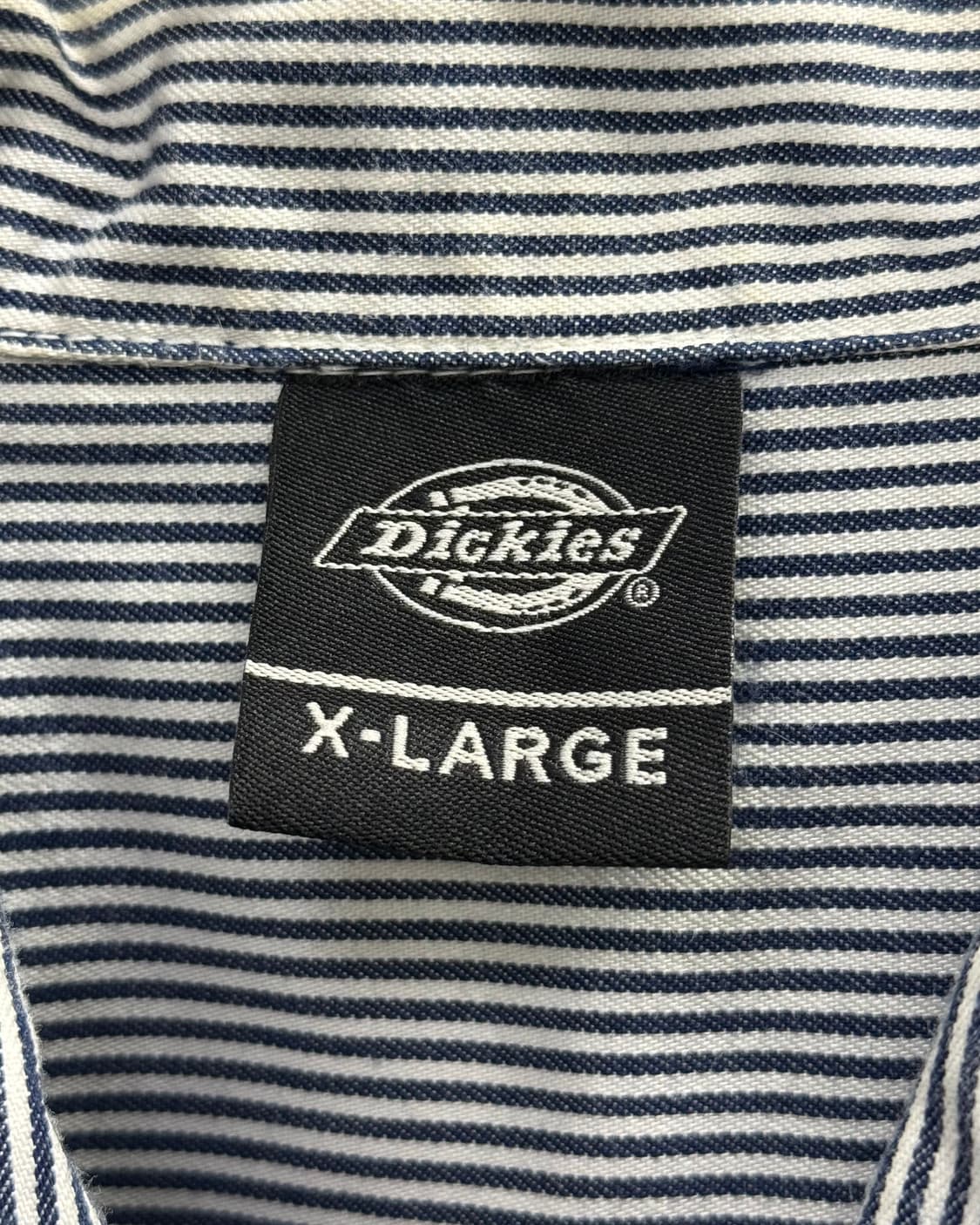 디키즈 스트라이프 반팔 워크 셔츠 XL 105 투포켓 패치 와펜 스트릿  상품이미지5