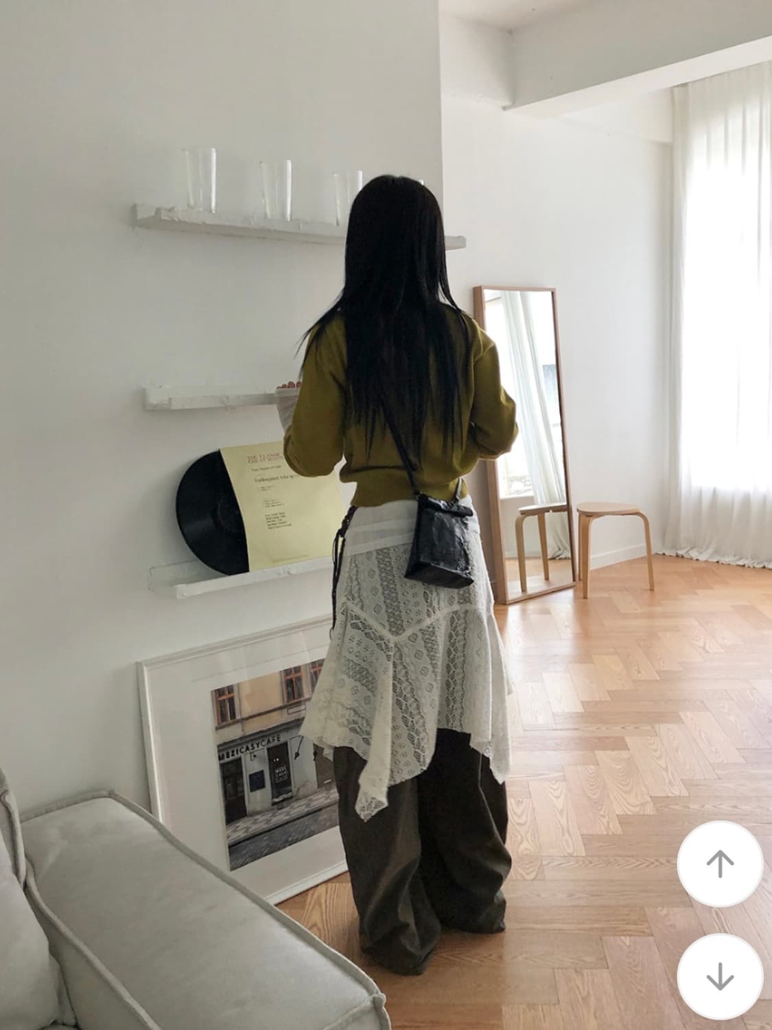 빈티지 언발 레이어드 레이스 스커트 vintage skirt 상품이미지4