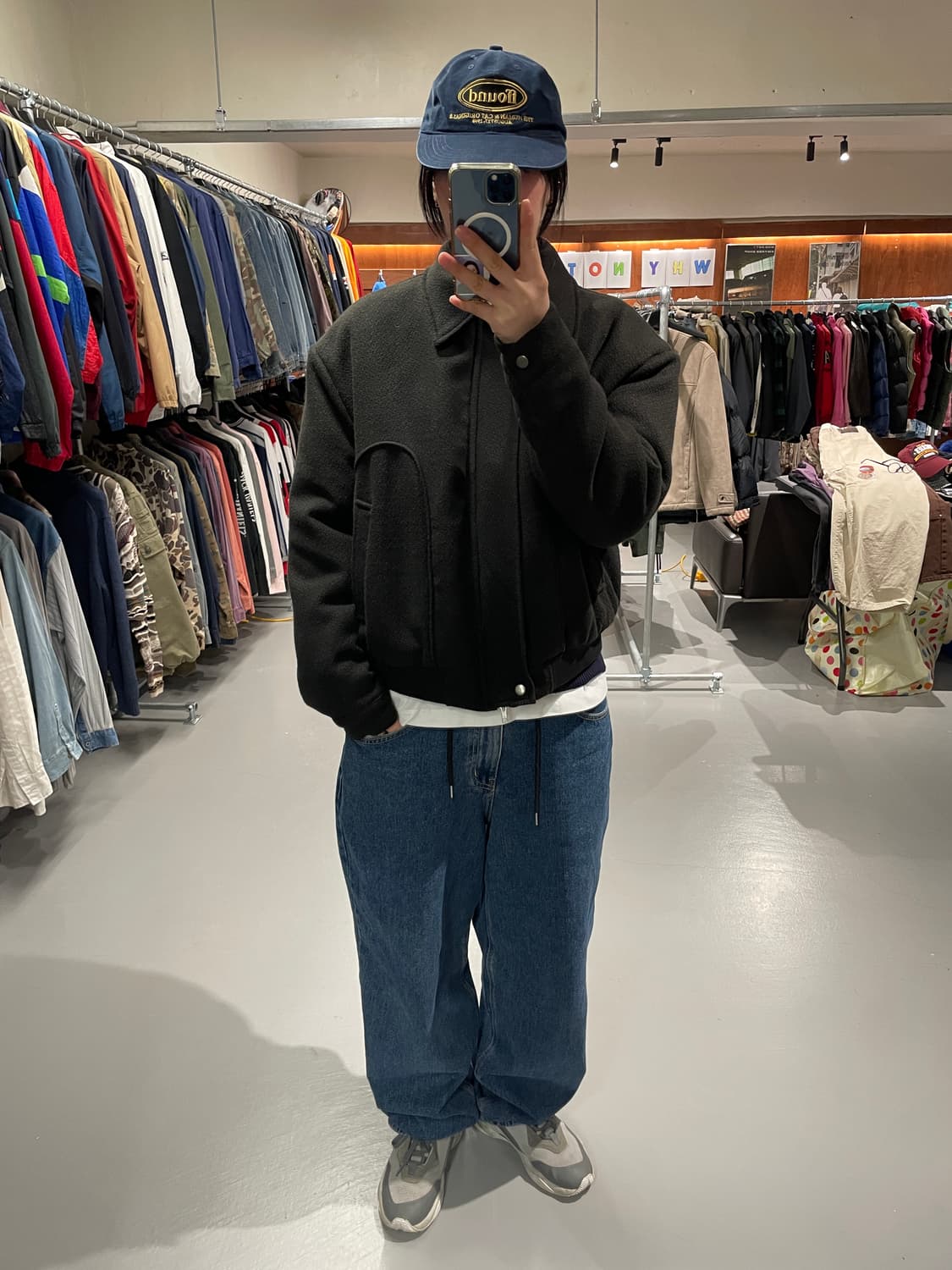 빈티지 오버핏 투웨이 누빔 자켓   상품이미지4